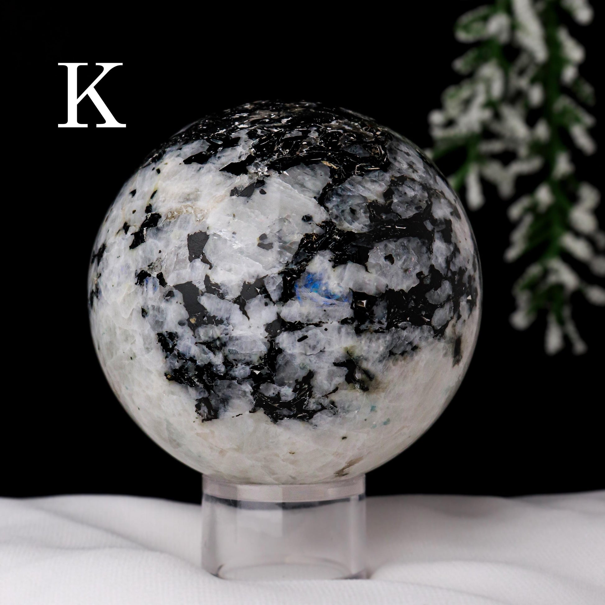 Rainbow Moonstone Sphere, Meditate for Life Reflection, Break Free!