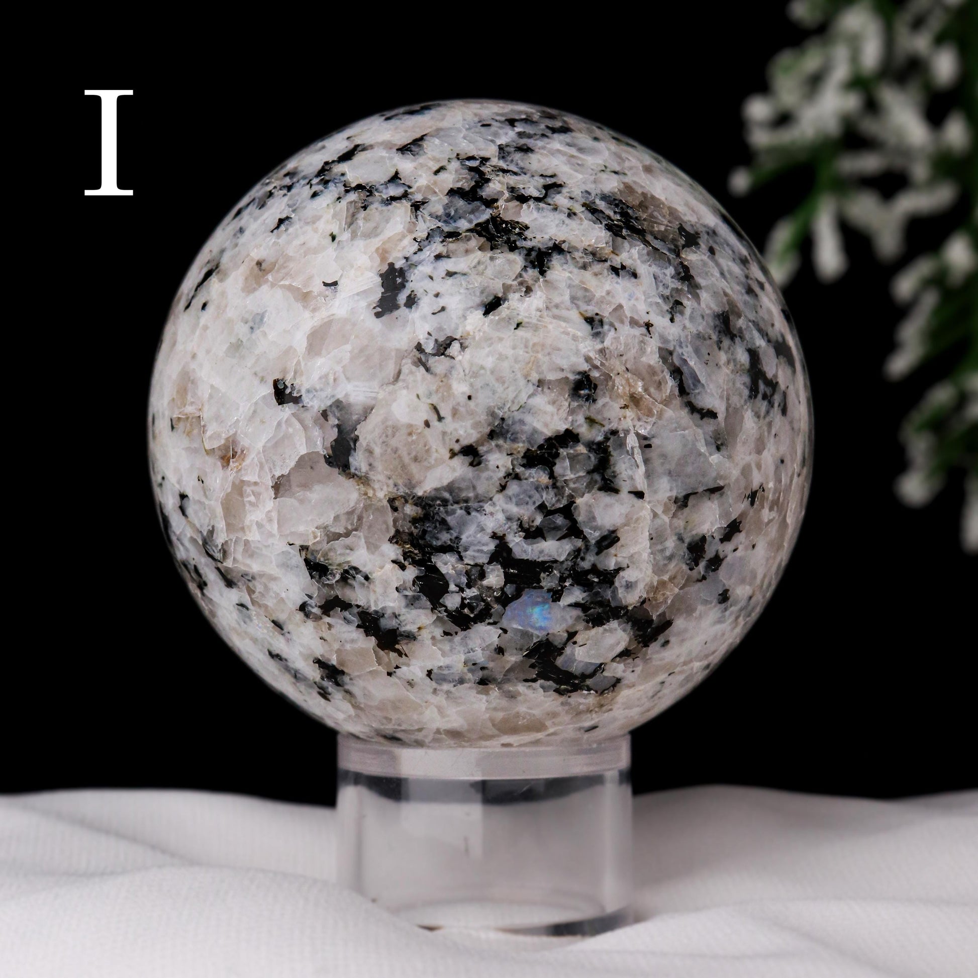 Rainbow Moonstone Sphere, Meditate for Life Reflection, Break Free!