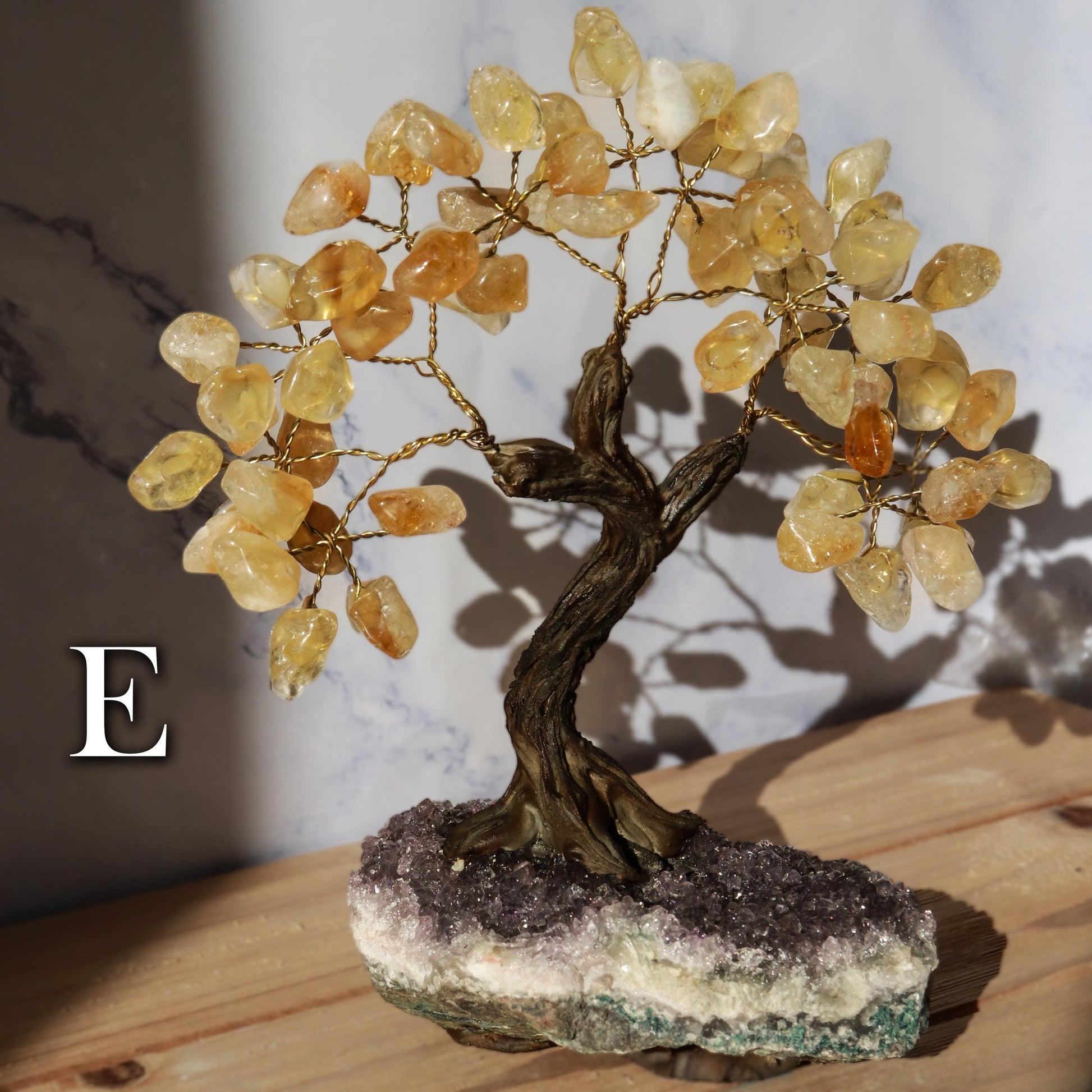 Citrine Gemstone Tree on Amethyst Base, Abundance & Prosperity Tree of Life, Crystal Bonsai Tree, Ethically Sourced Crystals, PICK YOUR OWN!