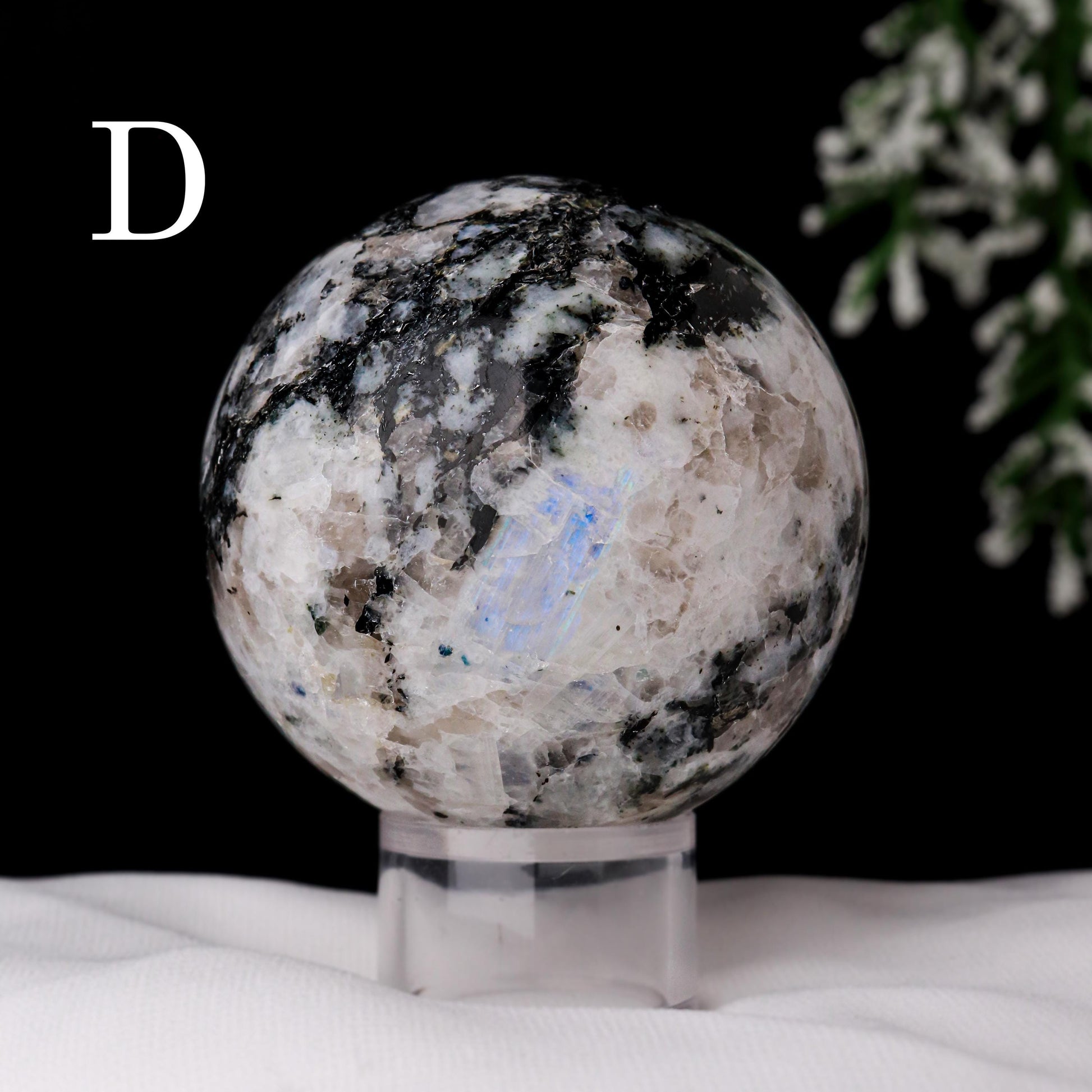 Rainbow Moonstone Sphere, Meditate for Life Reflection, Break Free!