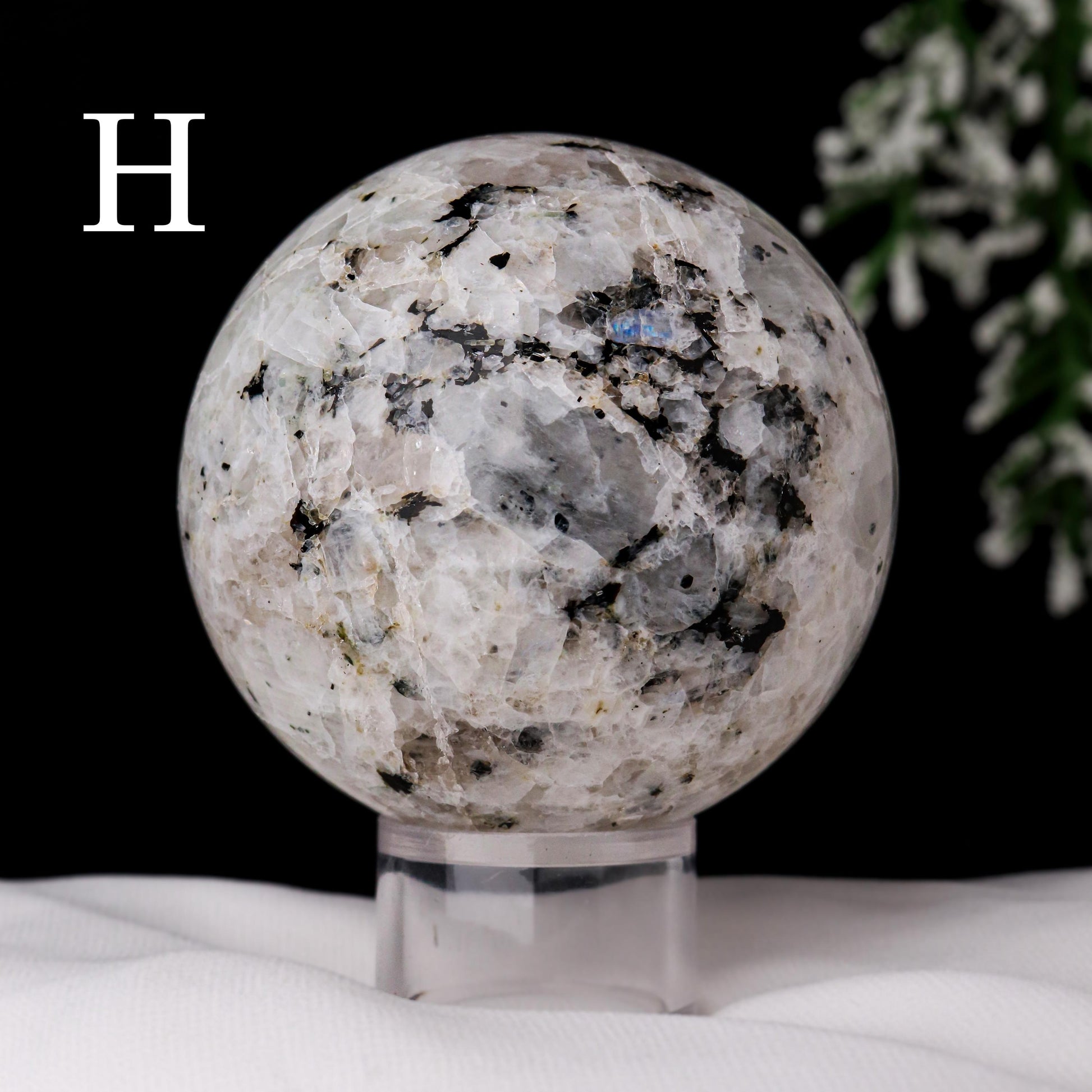 Rainbow Moonstone Sphere, Meditate for Life Reflection, Break Free!