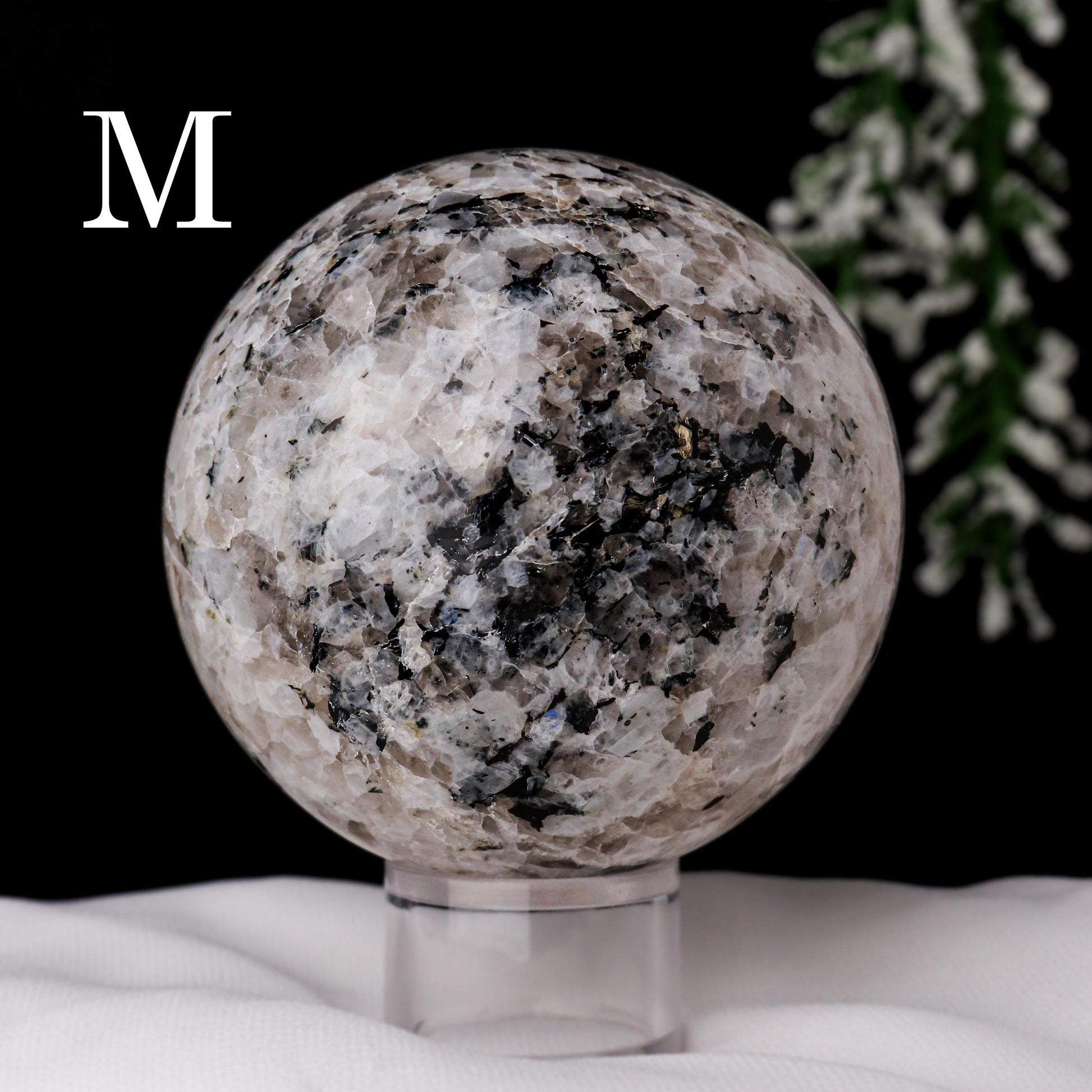 Rainbow Moonstone Sphere, Meditate for Life Reflection, Break Free!