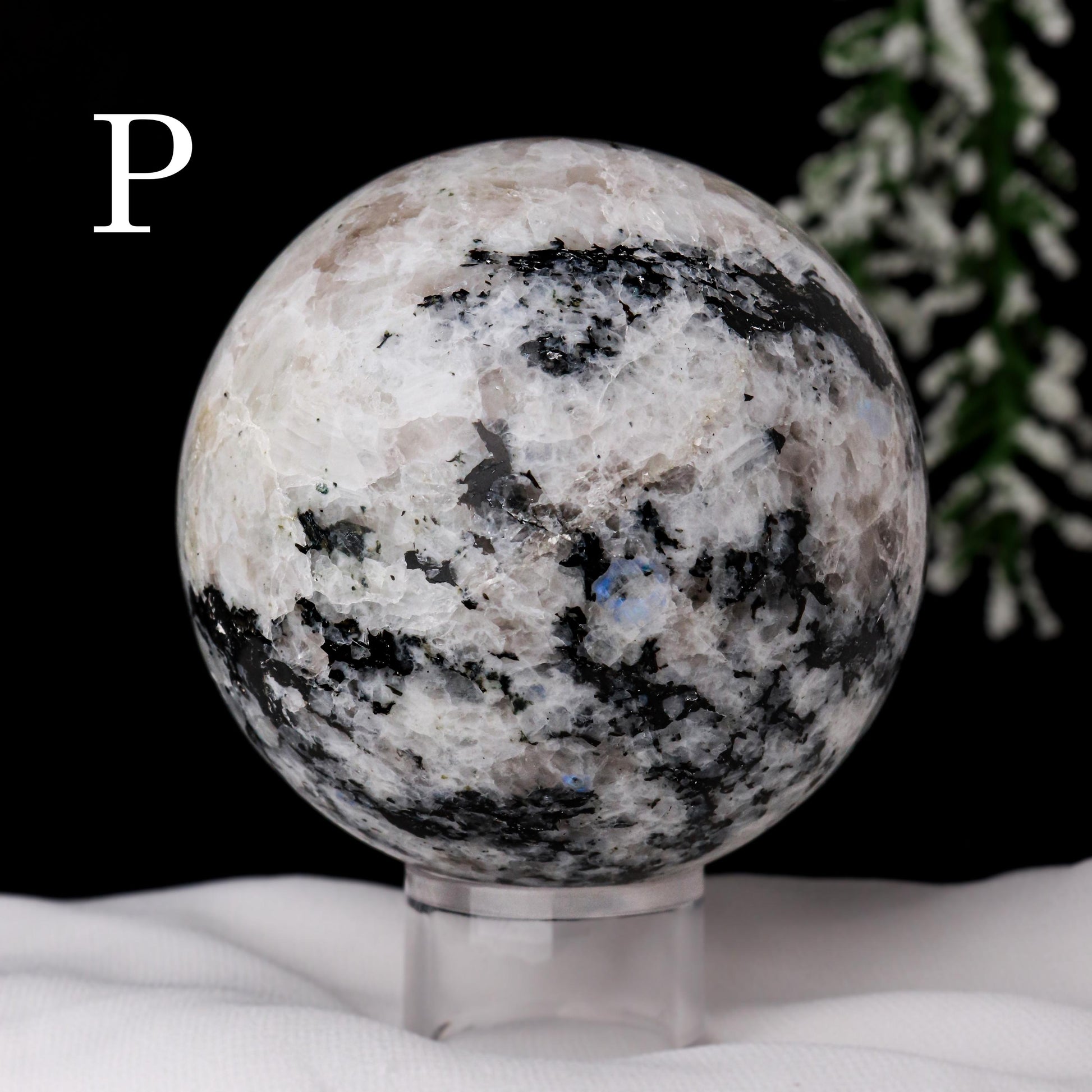 Rainbow Moonstone Sphere, Meditate for Life Reflection, Break Free!