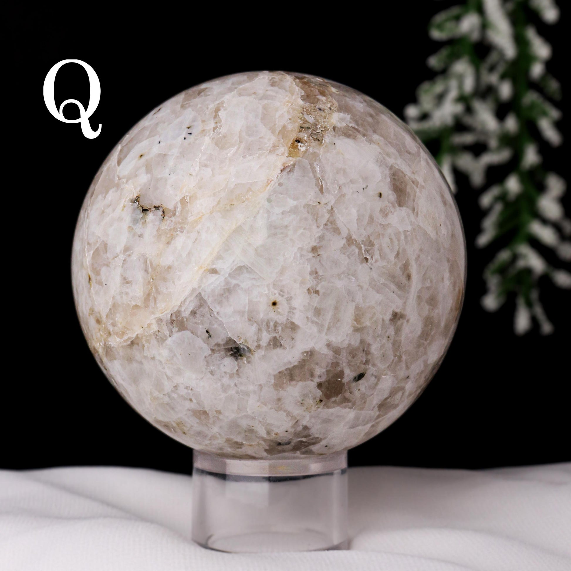 Rainbow Moonstone Sphere, Meditate for Life Reflection, Break Free!