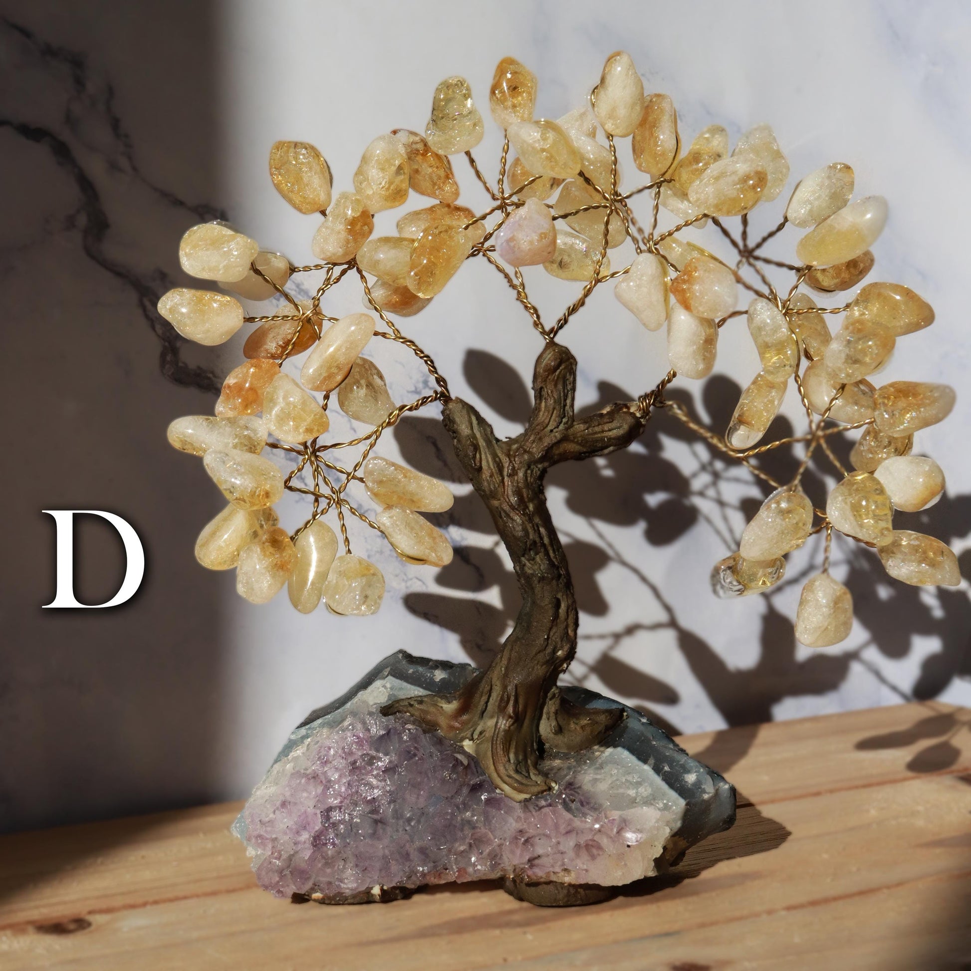 Citrine Gemstone Tree on Amethyst Base, Abundance & Prosperity Tree of Life, Crystal Bonsai Tree, Ethically Sourced Crystals, PICK YOUR OWN!