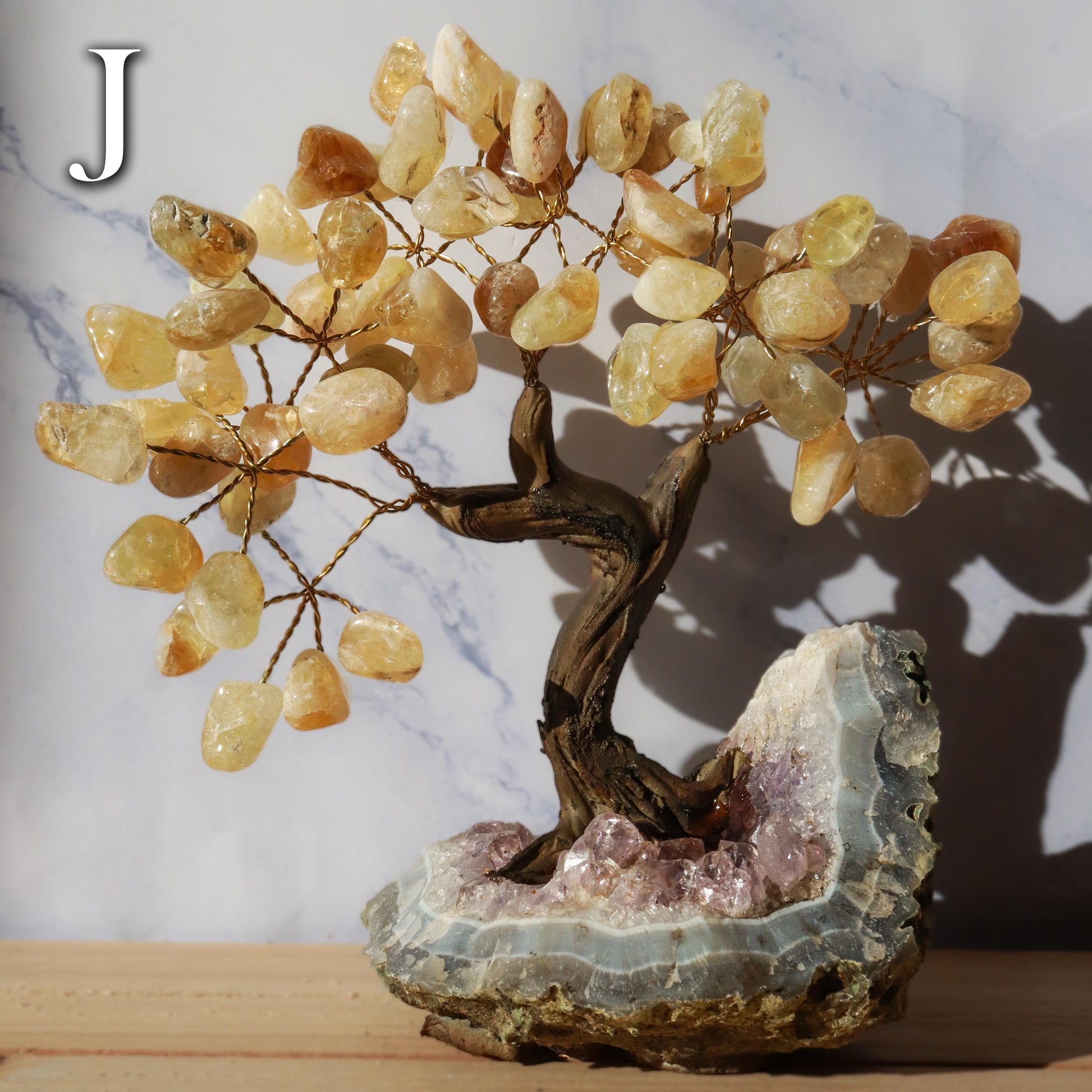 Citrine Gemstone Tree on Amethyst Base, Abundance & Prosperity Tree of Life, Crystal Bonsai Tree, Ethically Sourced Crystals, PICK YOUR OWN!