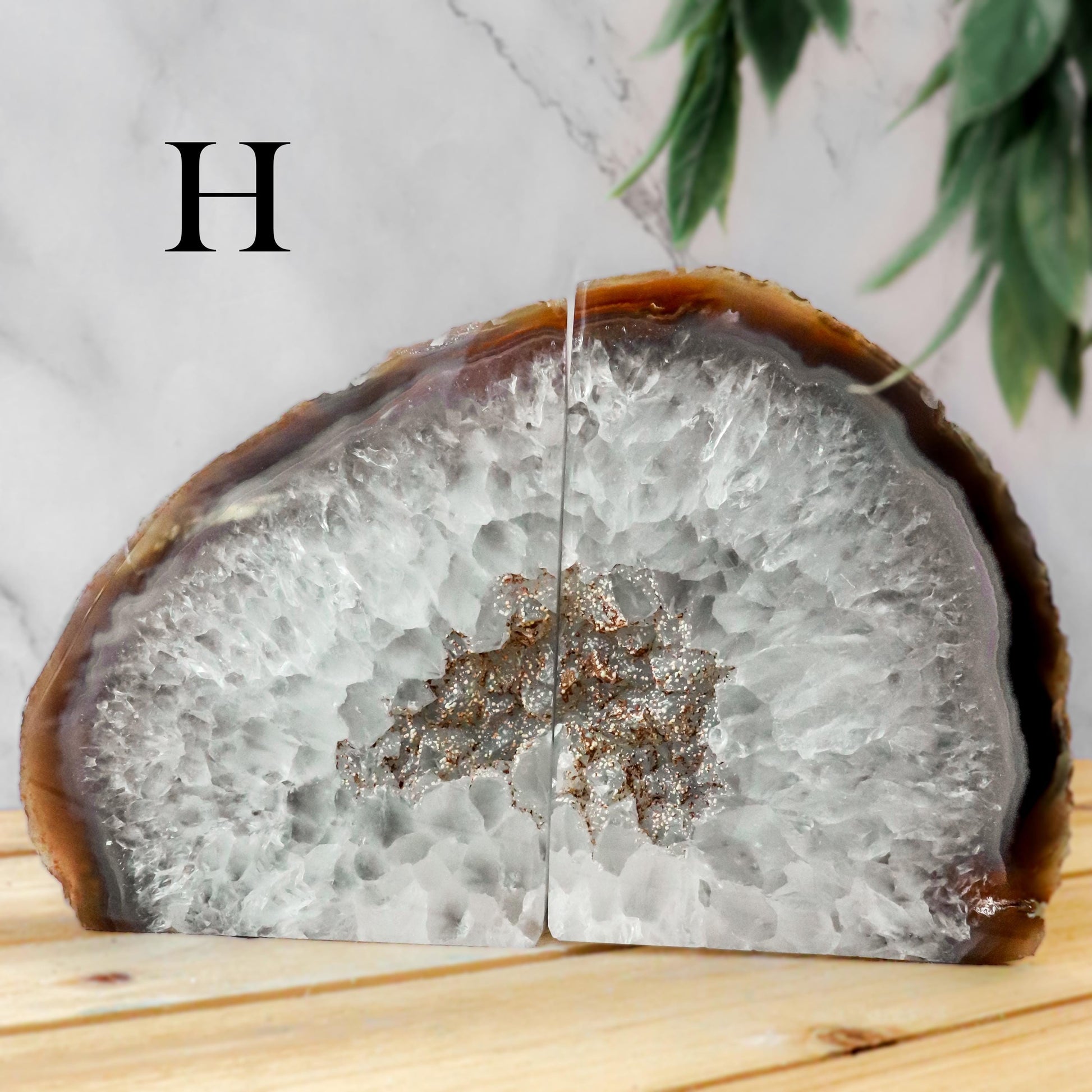 Natural Agate Bookends, Brown Bookends, Spiritual Home Decor, Ethically Sourced - PICK YOUR OWN