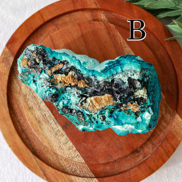 Natural Chrysocolla Malachite Raw Crystal, Ethically Sourced, Valentines Day Gift - PICK YOUR OWN