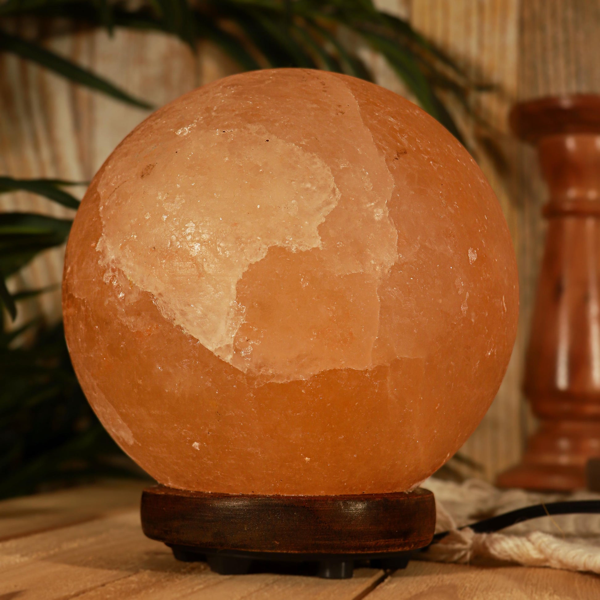 Himalayan Salt Lamp Globe, High Quality Natural Pink Salt Lamp, Dimming Lamp, Warm Ambiance Light, Stunning Home Decor, Halloween Decor
