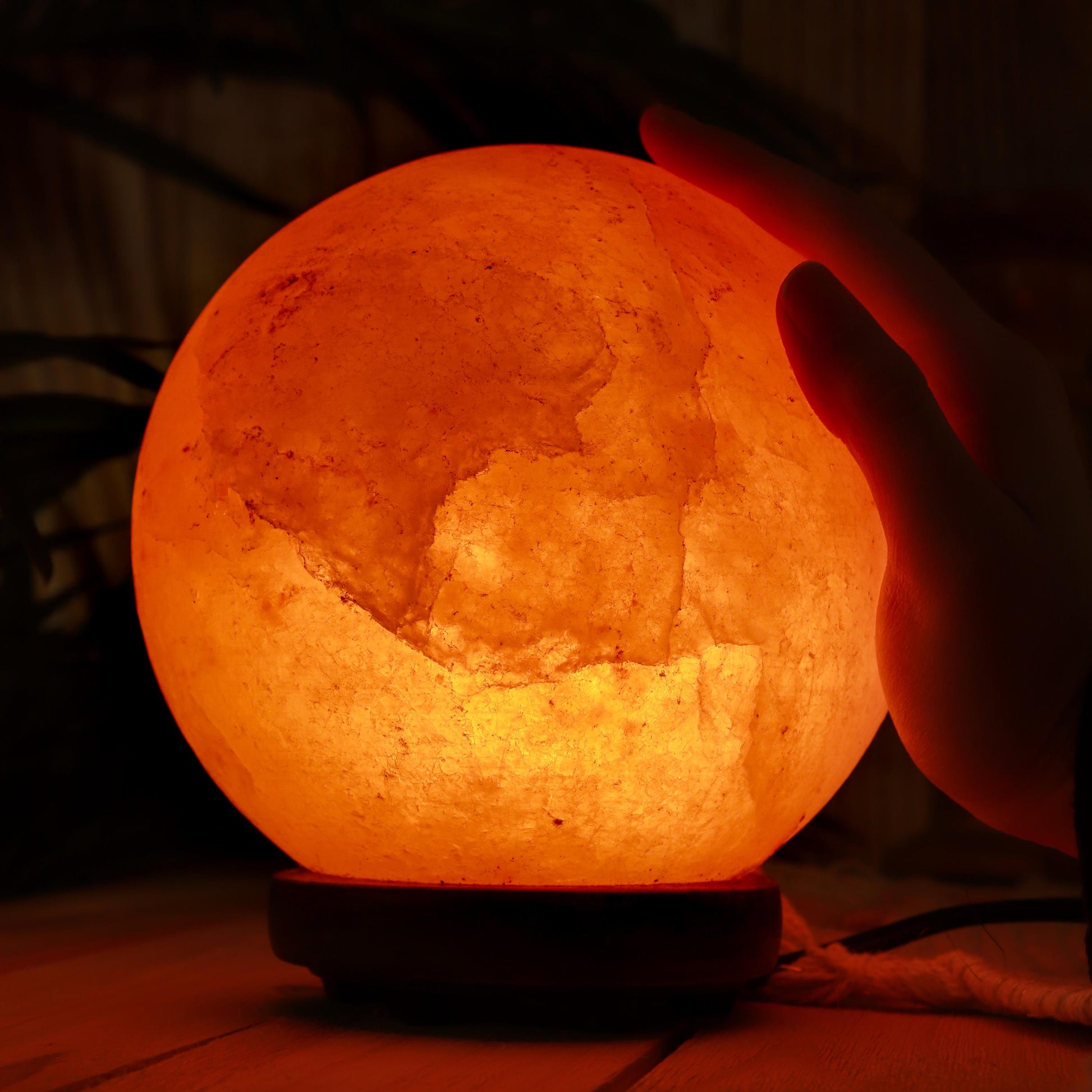 Himalayan Salt Lamp Globe, High Quality Natural Pink Salt Lamp, Dimming Lamp, Warm Ambiance Light, Stunning Home Decor, Halloween Decor
