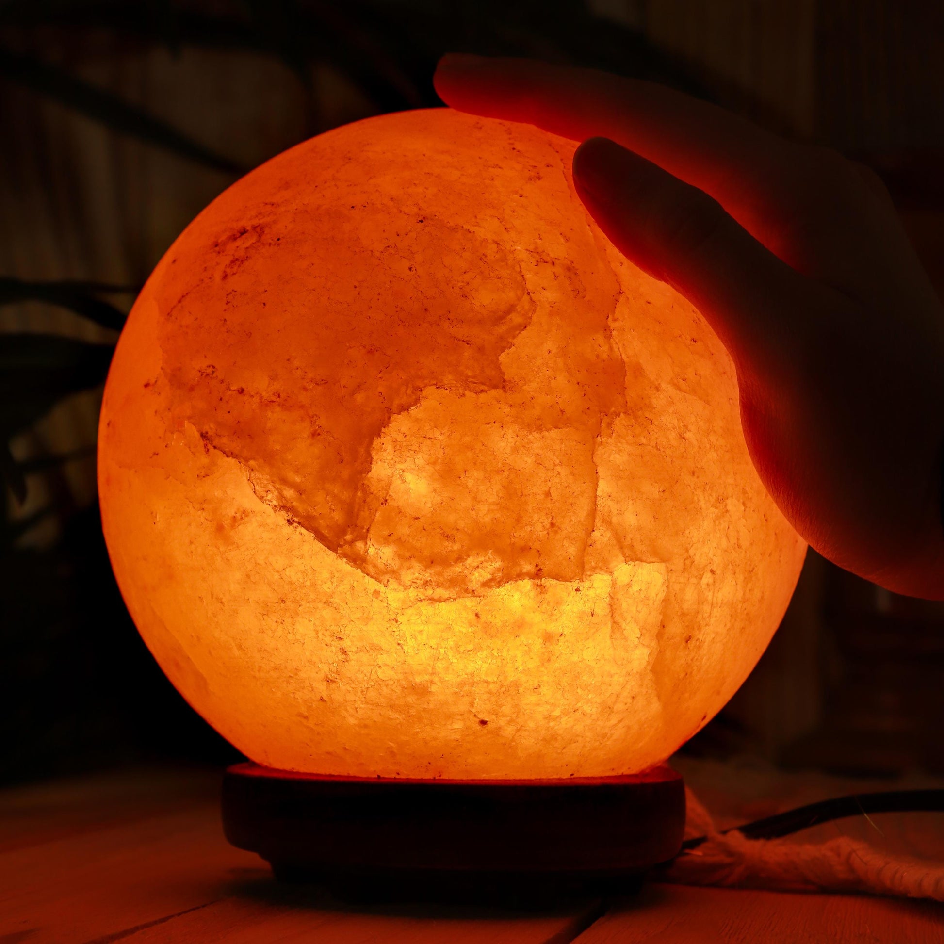 Himalayan Salt Lamp Globe, High Quality Natural Pink Salt Lamp, Dimming Lamp, Warm Ambiance Light, Stunning Home Decor, Halloween Decor