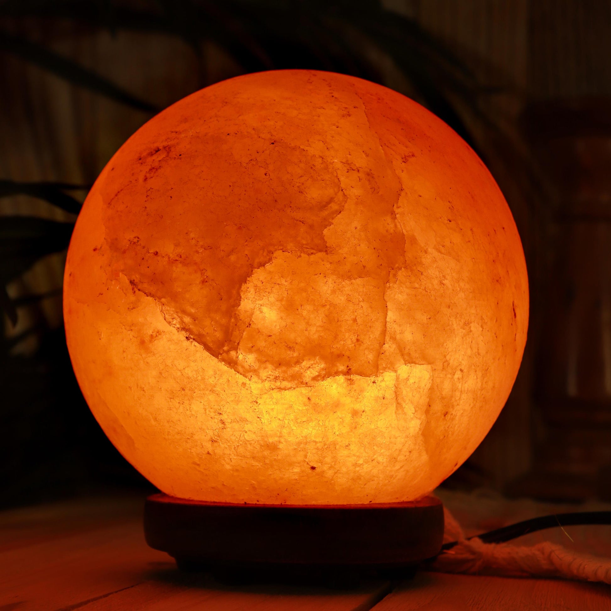 Himalayan Salt Lamp Globe, High Quality Natural Pink Salt Lamp, Dimming Lamp, Warm Ambiance Light, Stunning Home Decor, Halloween Decor