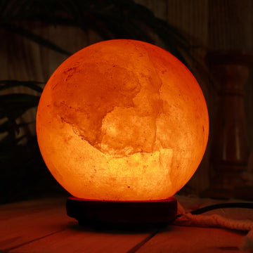 Himalayan Salt Lamp Globe, High Quality Natural Pink Salt Lamp, Dimming Lamp, Warm Ambiance Light, Stunning Home Decor, Halloween Decor