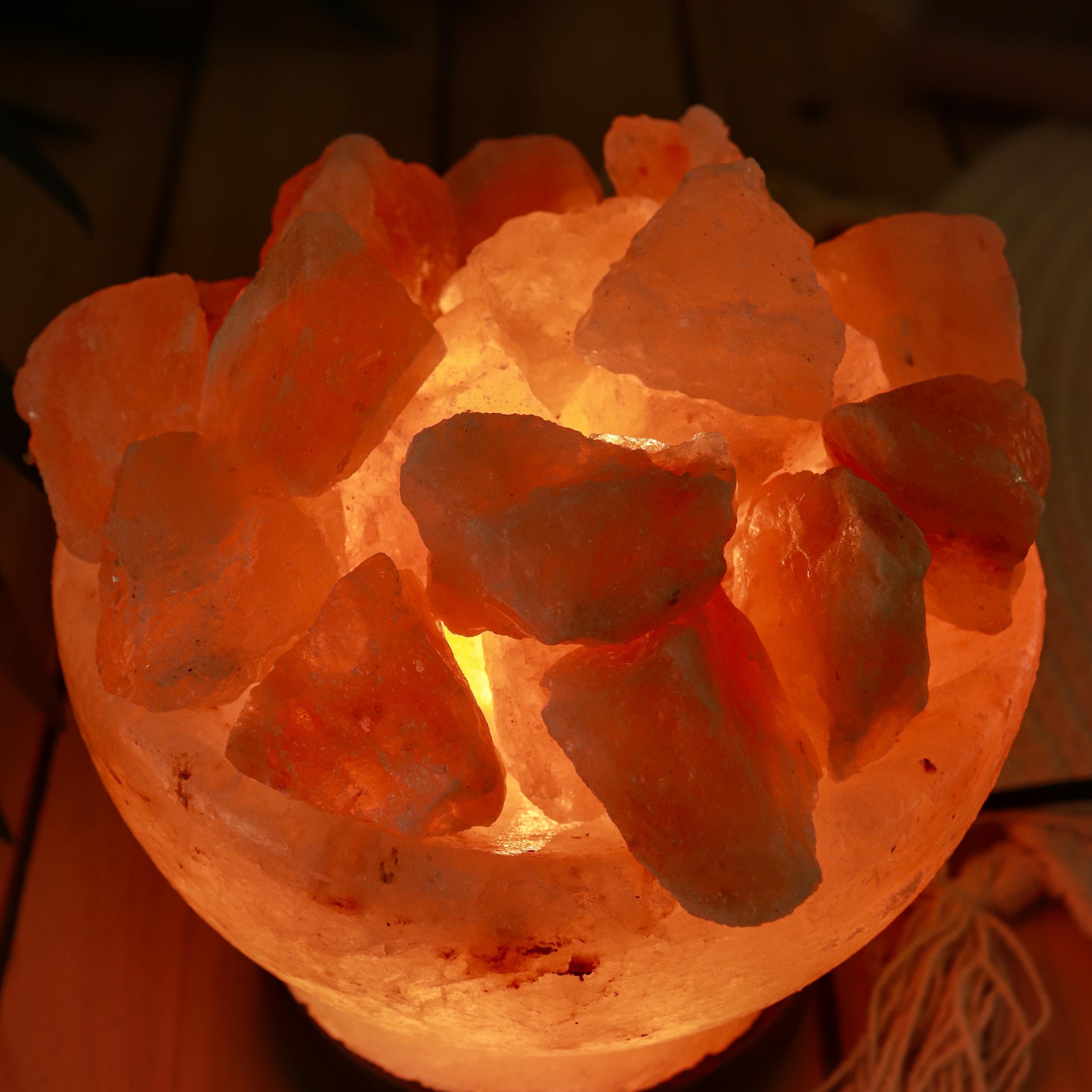 Himalayan Salt Lamp Fire Bowl, Natural Pink Salt Lamp, Dimming Lamp, Warm Ambiance Light, Table Lamp, Desk Lamp, Stunning Home Decor
