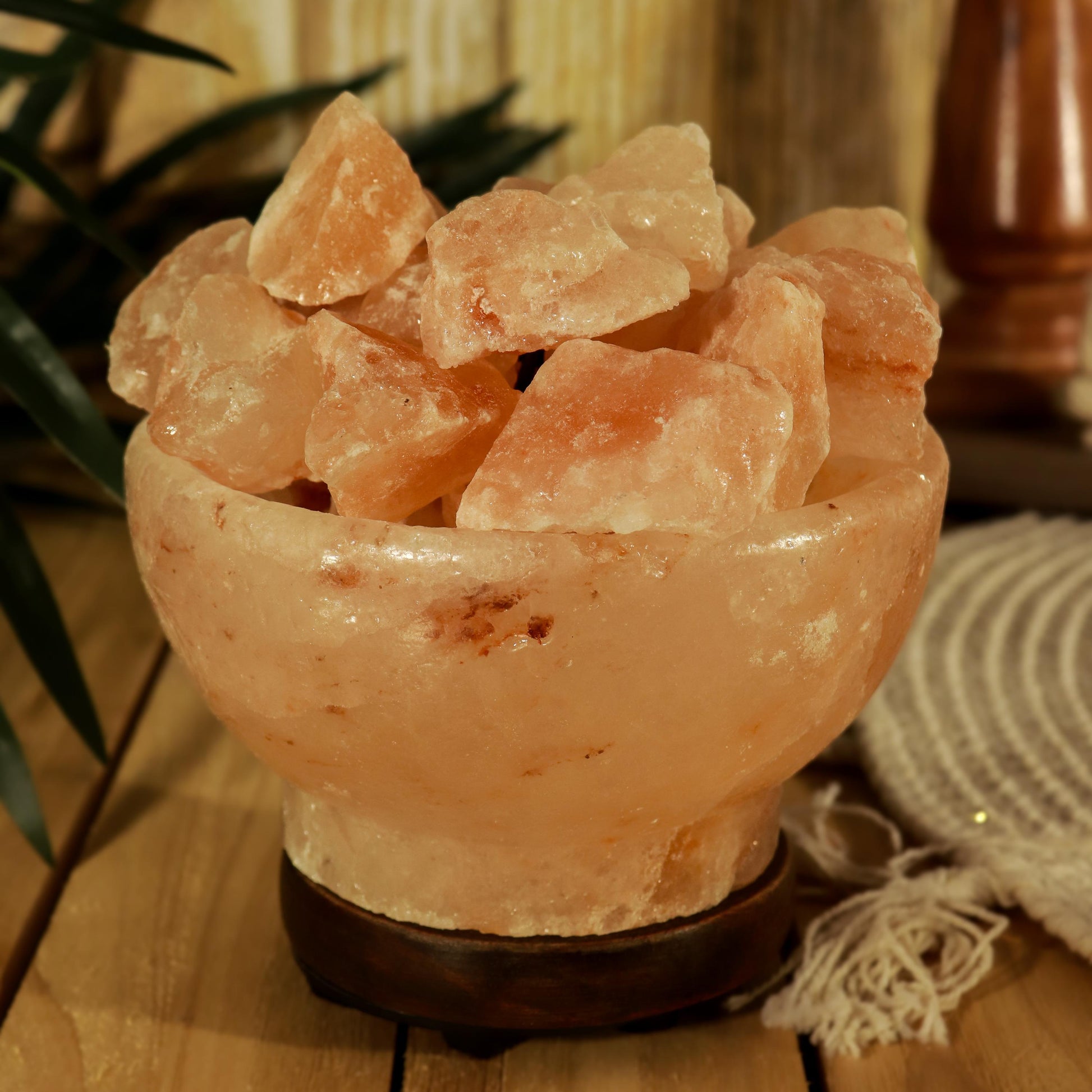 Himalayan Salt Lamp Fire Bowl, Natural Pink Salt Lamp, Dimming Lamp, Warm Ambiance Light, Table Lamp, Desk Lamp, Stunning Home Decor