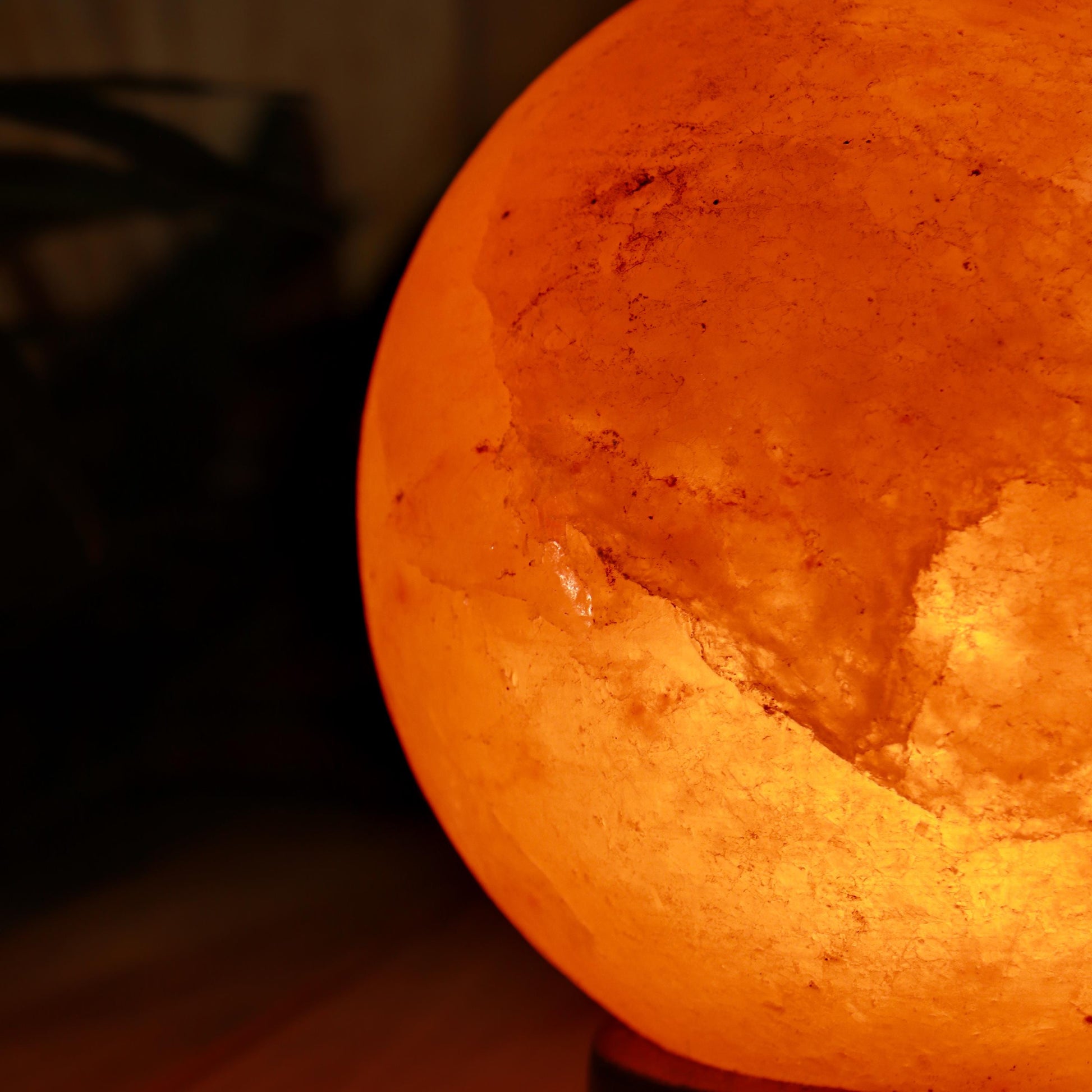 Himalayan Salt Lamp Globe, High Quality Natural Pink Salt Lamp, Dimming Lamp, Warm Ambiance Light, Stunning Home Decor, Halloween Decor