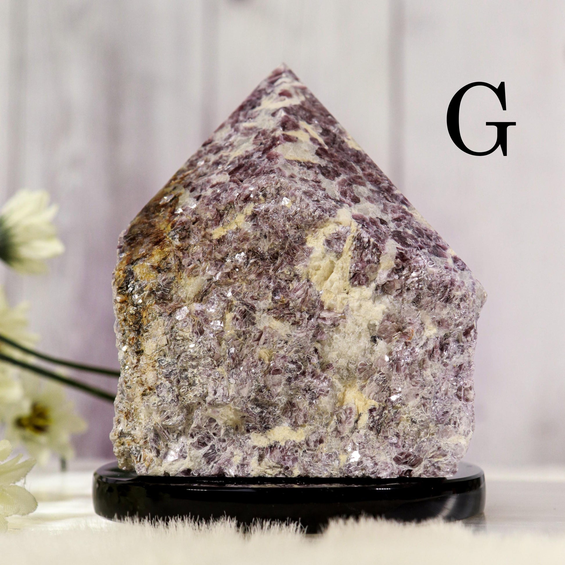 Lepidolite Base Cut Points, Ethically Sourced, Anxiety Reliever, Inner Peace and Guidance - PICK YOUR OWN