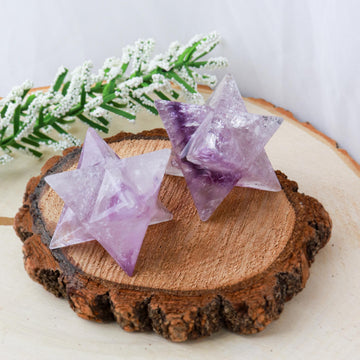 Amethyst Merkaba, Polished Amethyst Crystal, Ethically Sourced, Boho Chic Home Decor, Stress and Anxiety Reducer