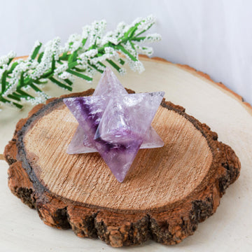 Amethyst Merkaba, Polished Amethyst Crystal, Ethically Sourced, Boho Chic Home Decor, Stress and Anxiety Reducer