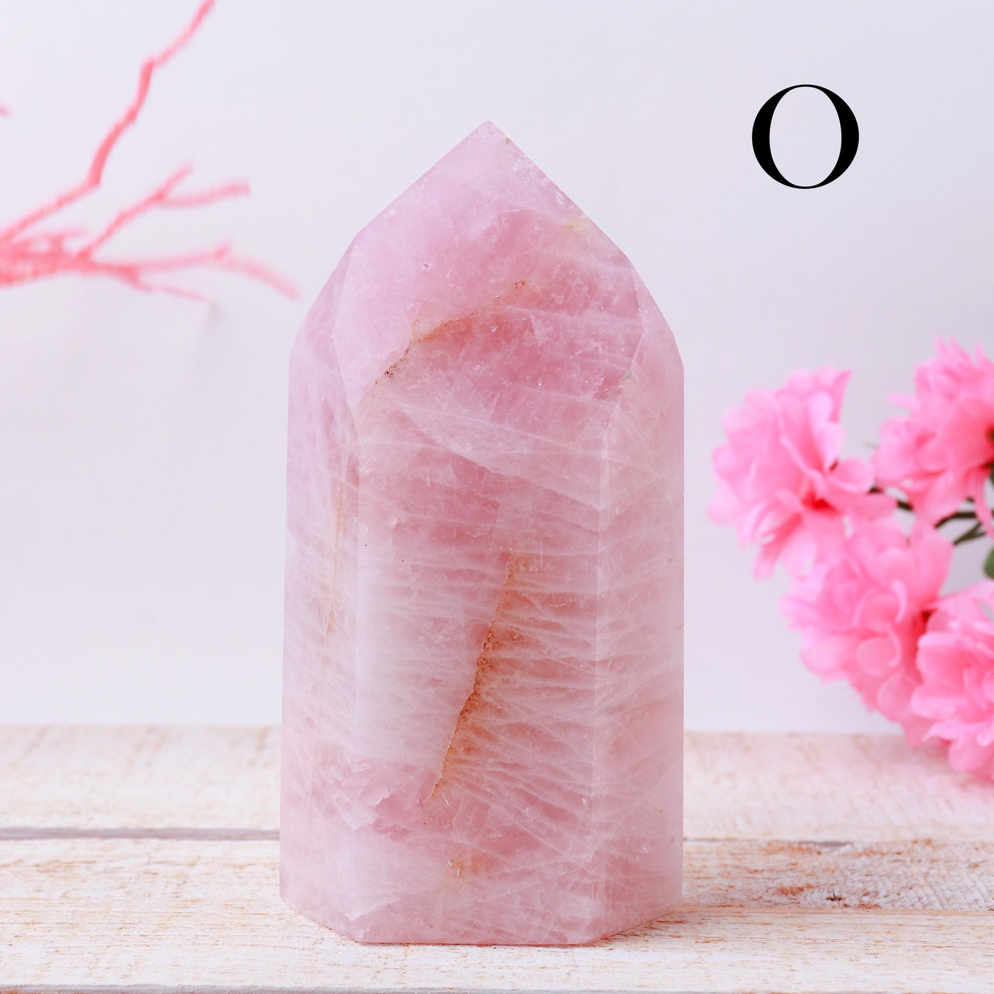 Rose Quartz Point, Grade A Quality, Rainbow Inclusions, Ethically Sourced, Heart Chakra - PICK YOUR OWN!