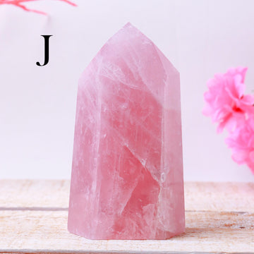 Rose Quartz Point, Grade A Quality, Rainbow Inclusions, Ethically Sourced, Heart Chakra - PICK YOUR OWN!