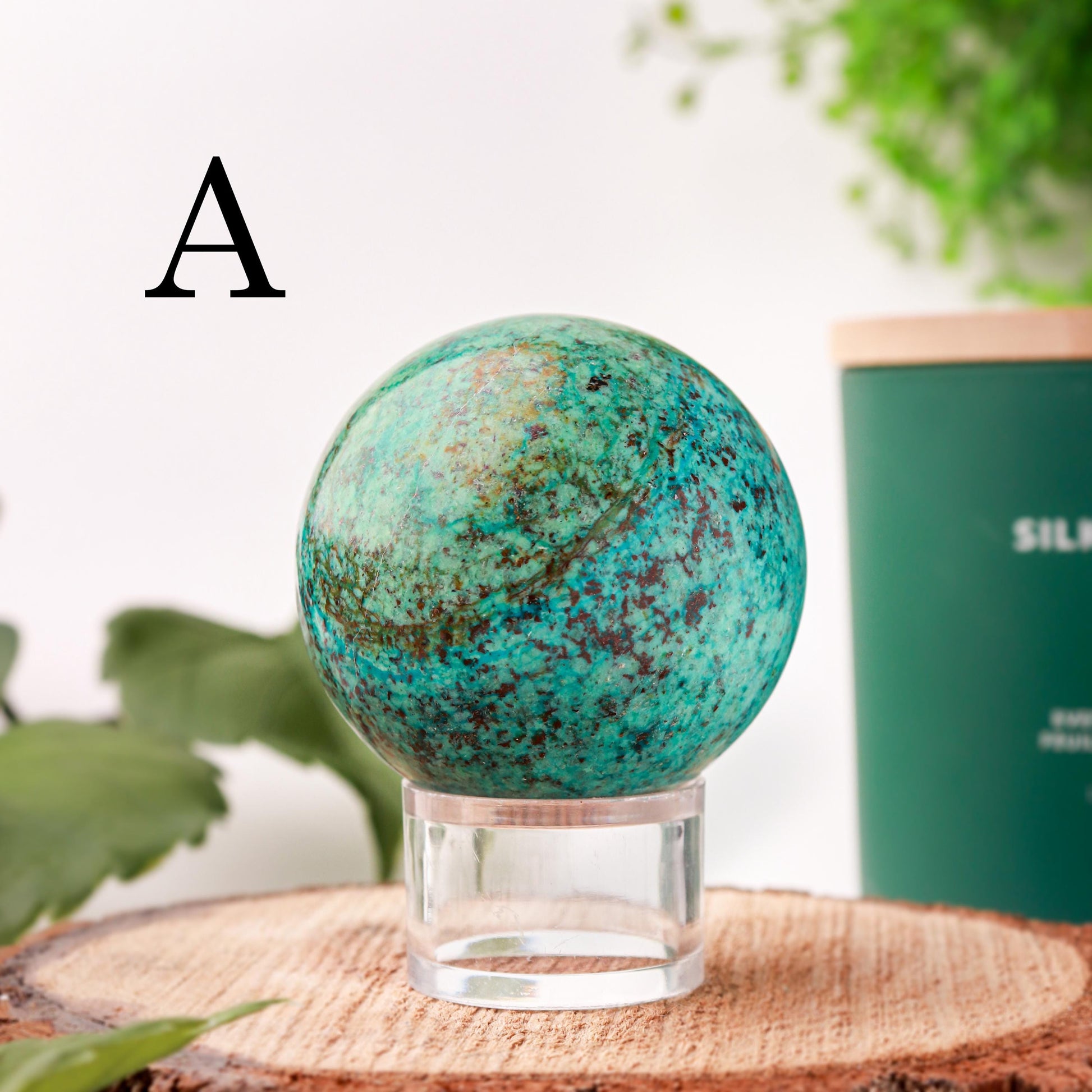 Natural Chrysocolla Spheres, Ethically Sourced, Mothers Day Gift - PICK YOUR OWN