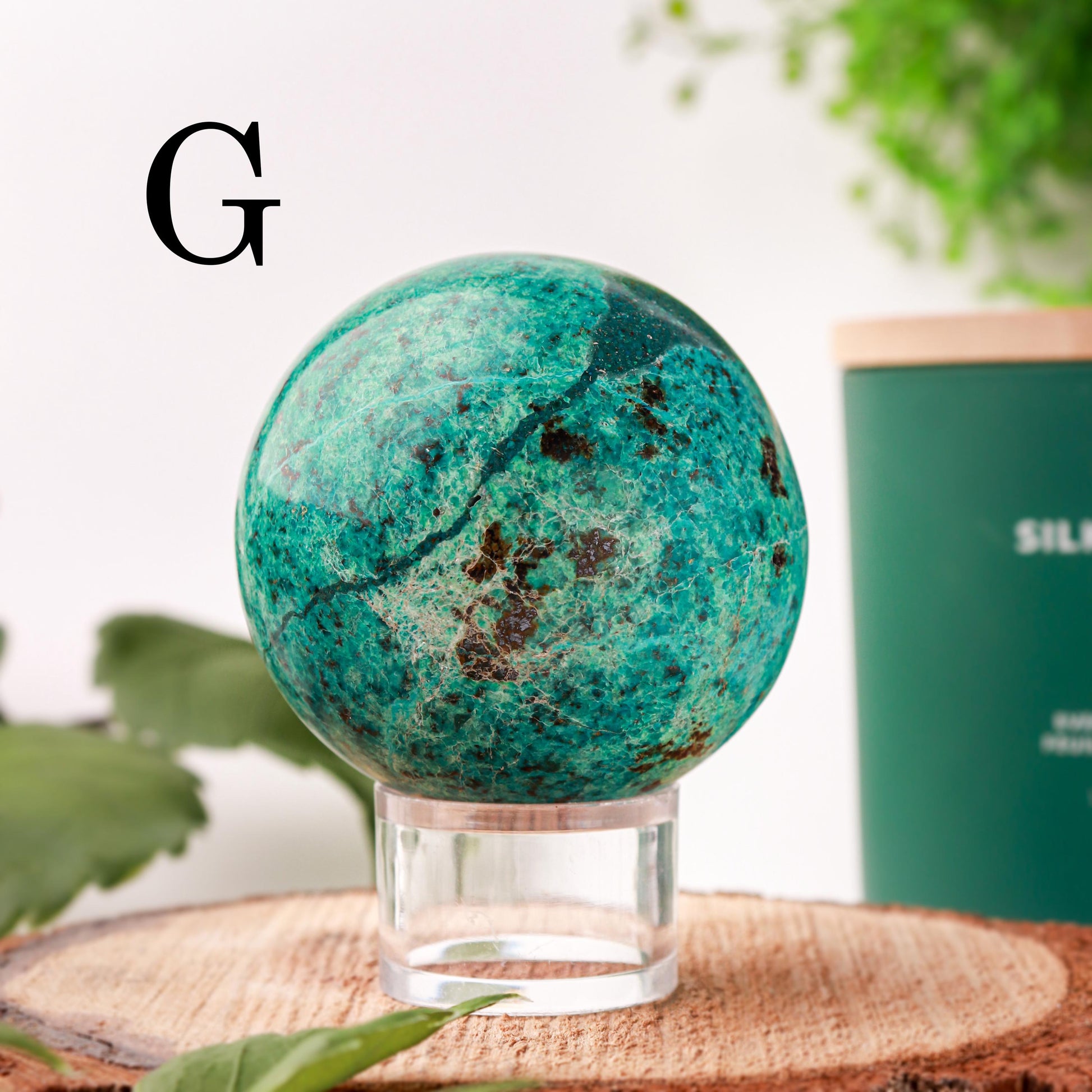 Natural Chrysocolla Spheres, Ethically Sourced, Mothers Day Gift - PICK YOUR OWN