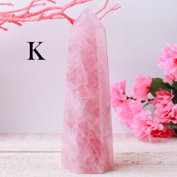 Rose Quartz Point, Grade A Quality, Rainbow Inclusions, Ethically Sourced, Heart Chakra - PICK YOUR OWN!