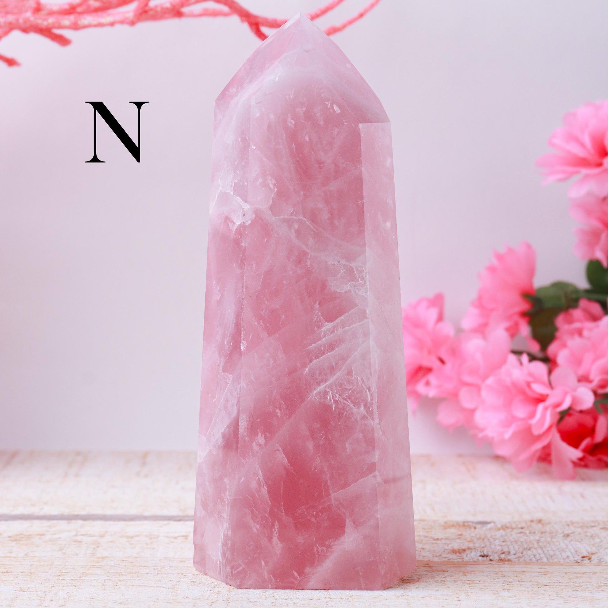 Rose Quartz Point, Grade A Quality, Rainbow Inclusions, Ethically Sourced, Heart Chakra - PICK YOUR OWN!