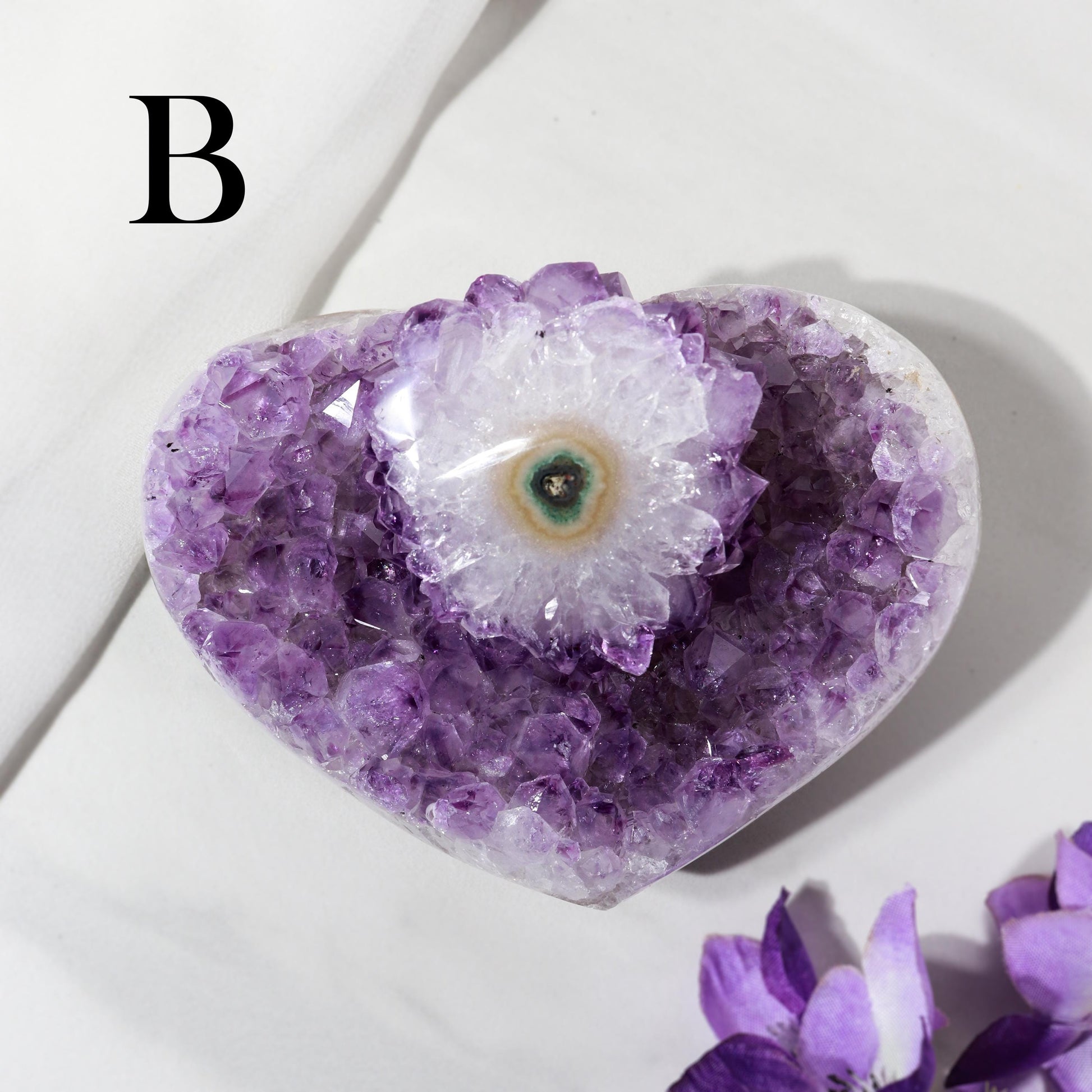 Amethyst Hearts, Ethically Sourced, Heart Shaped Gemstones, Home Decor, February Birthstone - PICK YOUR OWN