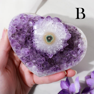 Amethyst Hearts, Ethically Sourced, Heart Shaped Gemstones, Home Decor, February Birthstone - PICK YOUR OWN