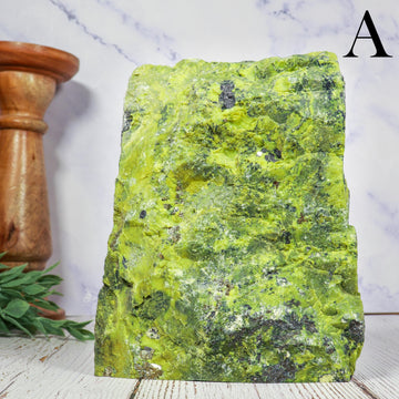 Serpentine Decorator, Repel Negative Energy, Crystal Statement Piece, Large Raw Stone