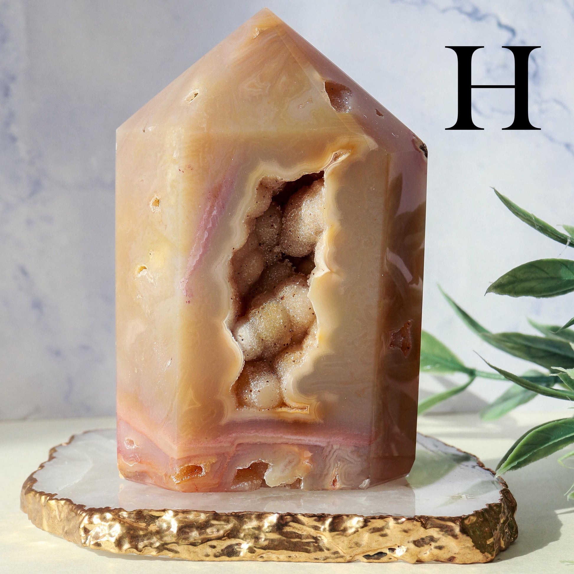 Druzy Agate Towers, Natural Polished Agate, Ethically Sourced, Crystal Towers, Geode Crystals, Home Decor