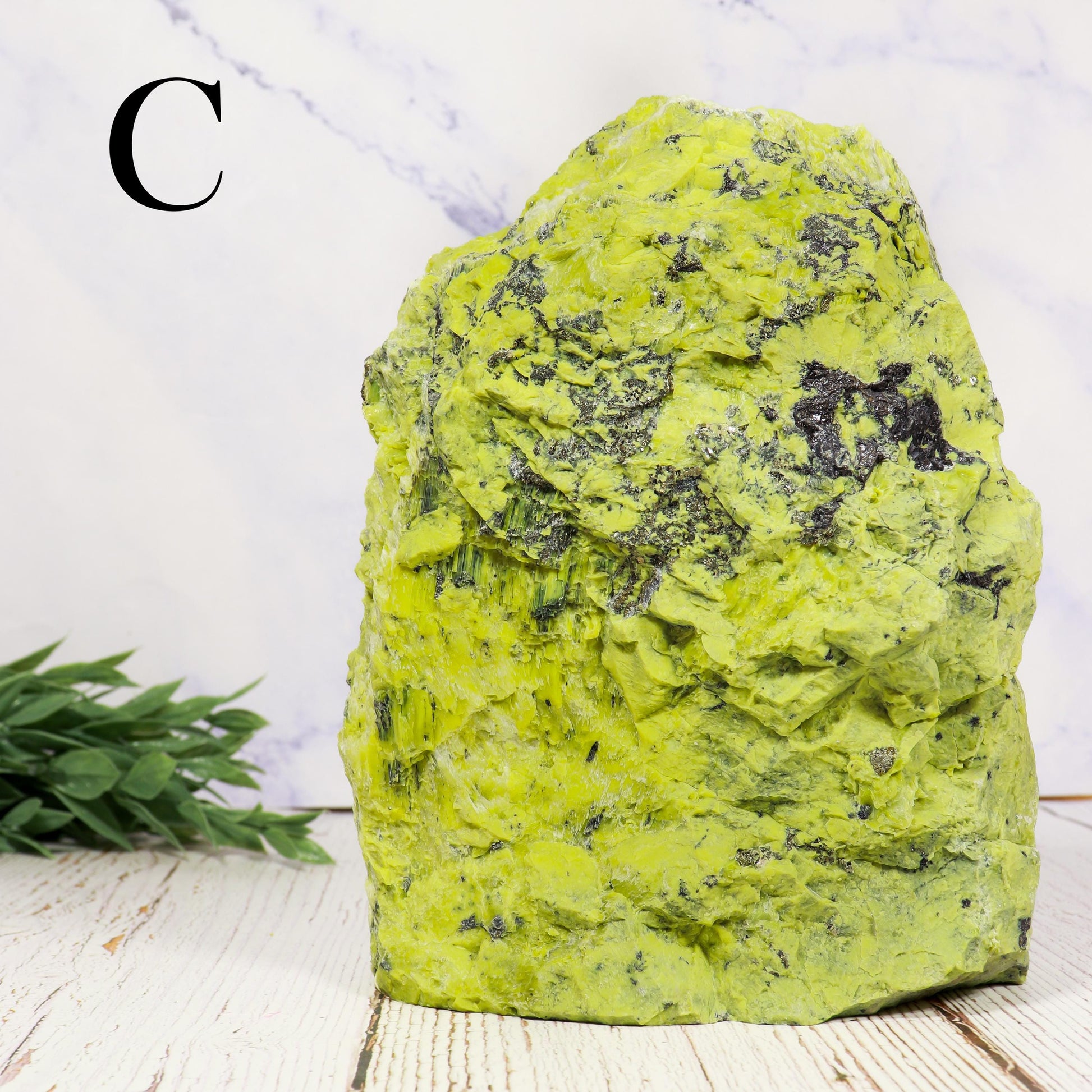Serpentine Decorator, Repel Negative Energy, Crystal Statement Piece, Large Raw Stone