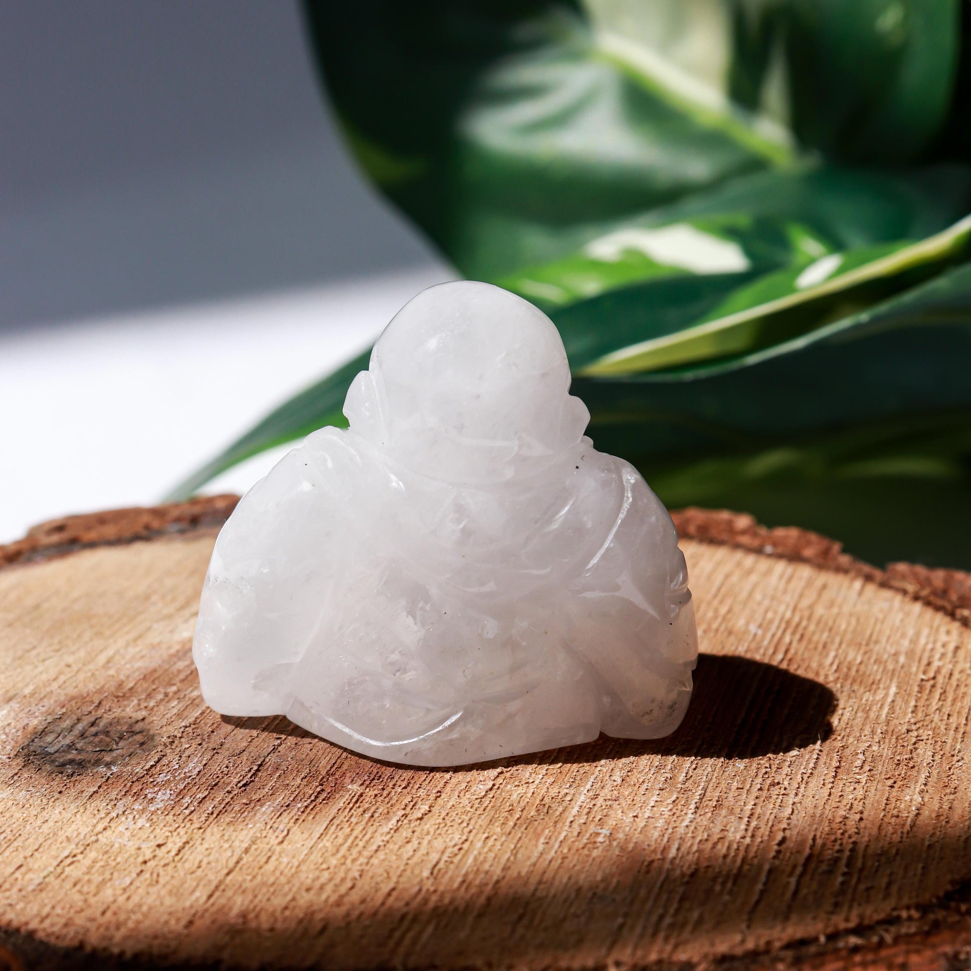 Rose Quartz Happy Buddha Statue, Carved Gemstone Buddha, Heart Chakra, Love Crystal - SOLD PER PIECE