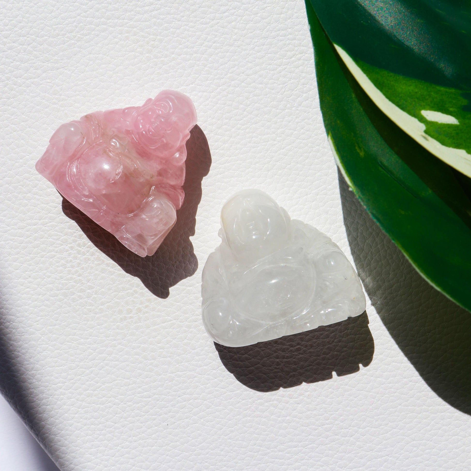 Rose Quartz Happy Buddha Statue, Carved Gemstone Buddha, Heart Chakra, Love Crystal - SOLD PER PIECE