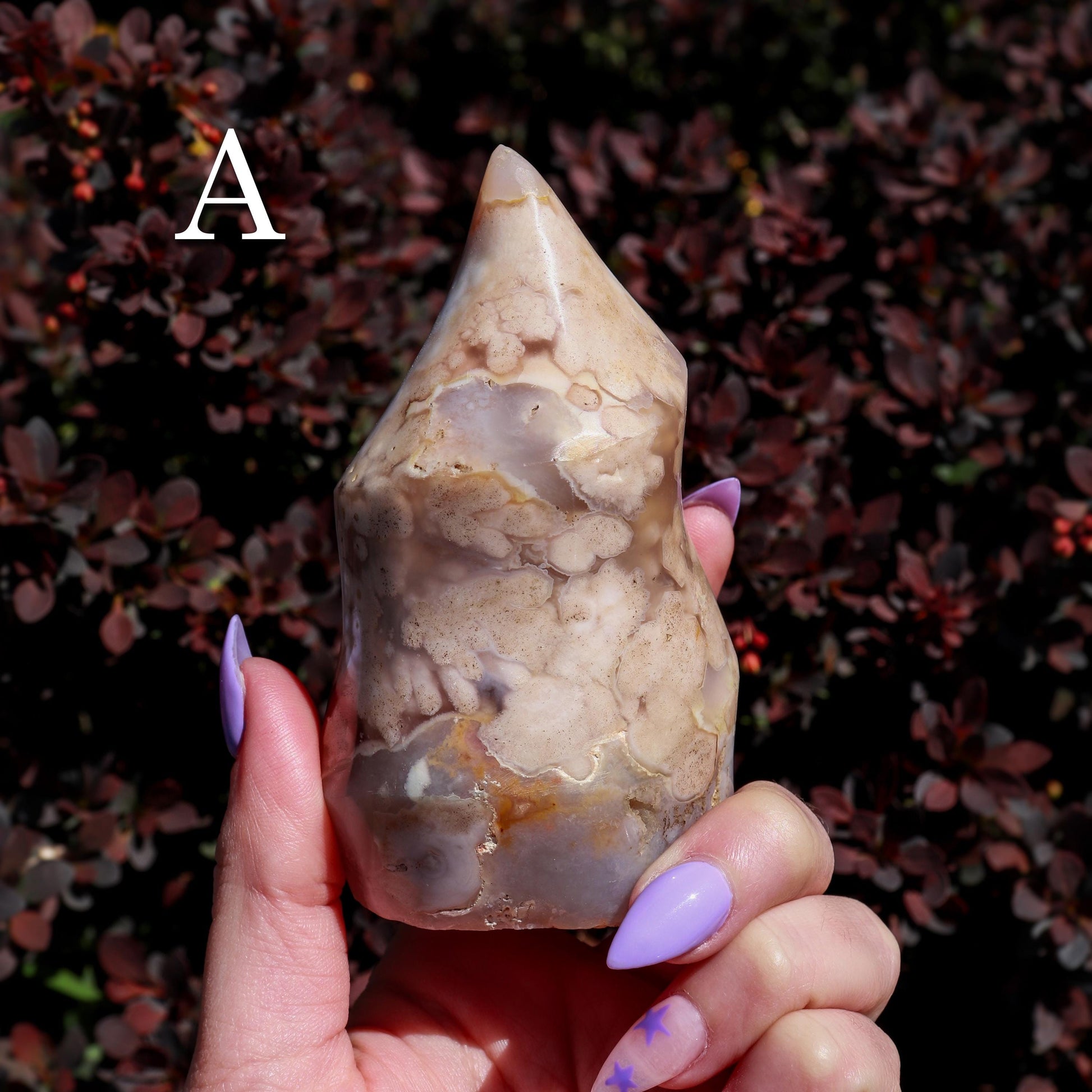 Flower Agate Flame, Crystal Freeform Tower, Ethically Sourced, Pick your Own