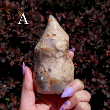 Flower Agate Flame, Crystal Freeform Tower, Ethically Sourced, Pick your Own