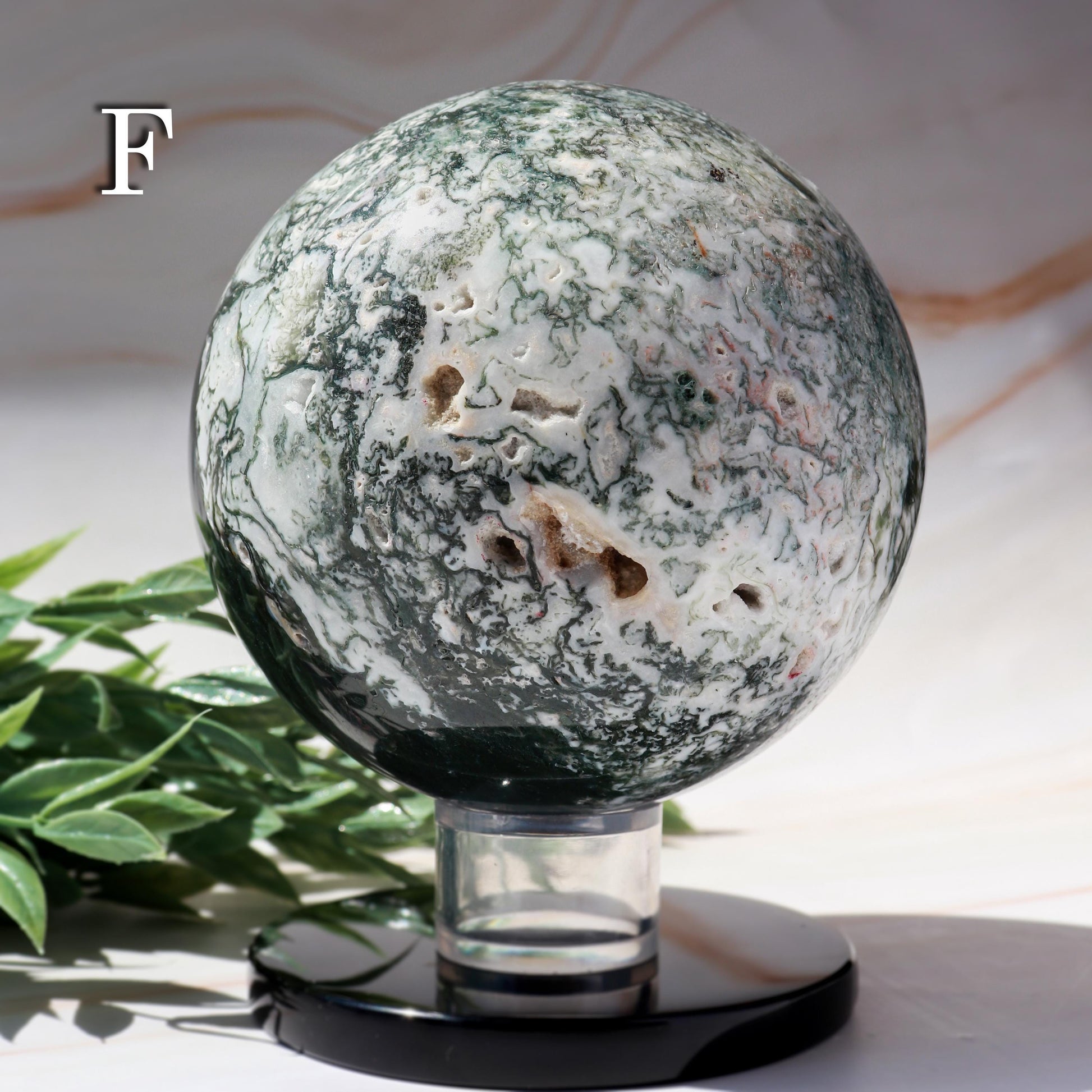 Moss Agate Sphere, Druzy Agate Spheres, Ethically Sourced - PICK YOUR OWN