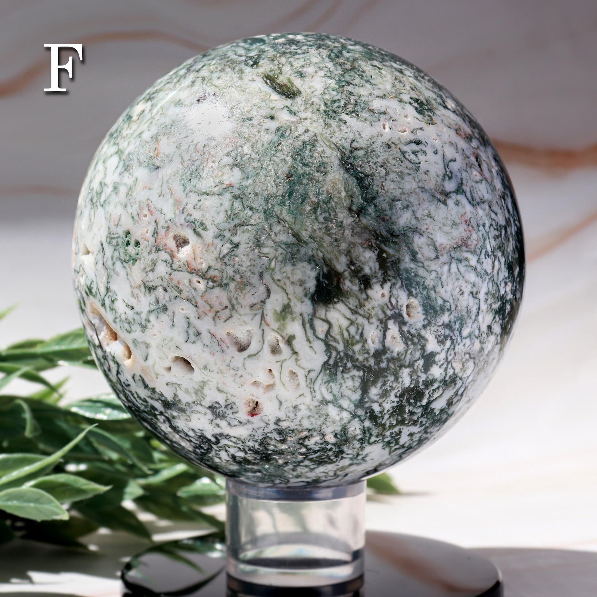 Moss Agate Sphere, Druzy Agate Spheres, Ethically Sourced - PICK YOUR OWN