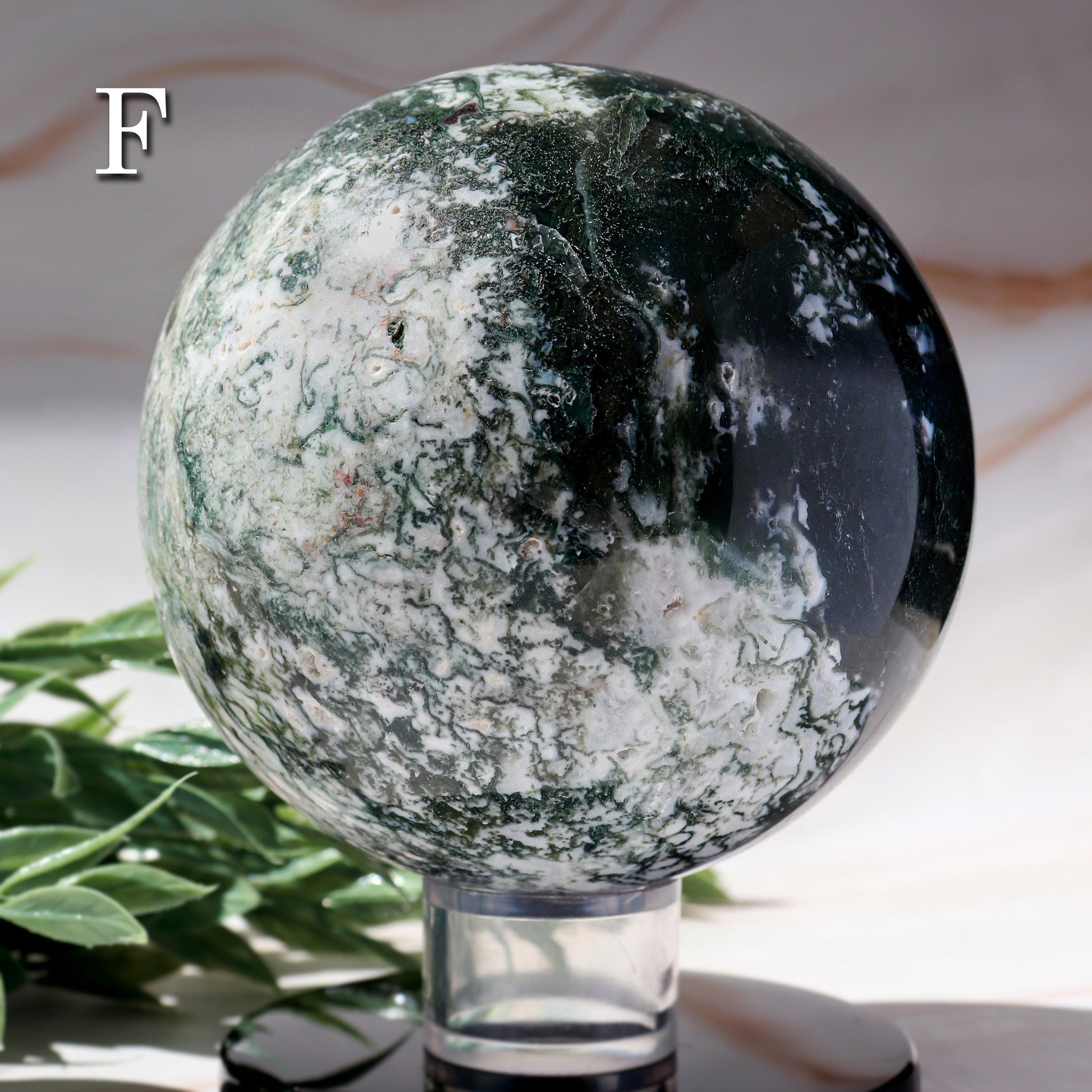 Moss Agate Sphere, Druzy Agate Spheres, Ethically Sourced - PICK YOUR OWN