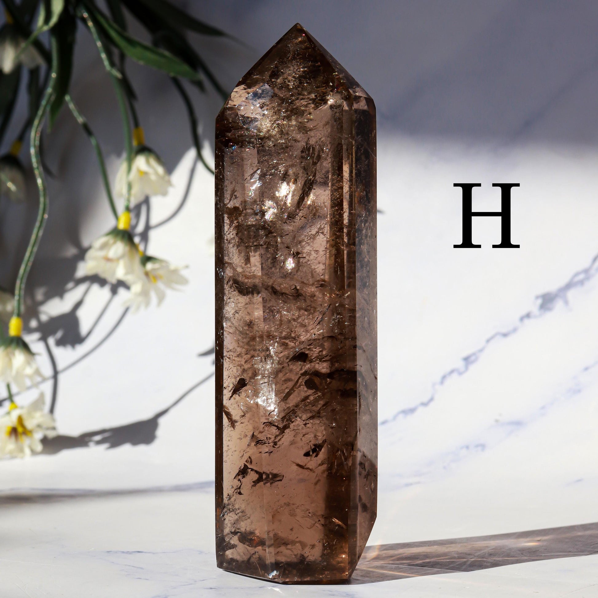 Smoky Quartz Generator | Smoky Quartz Crystal Point | Smoky Quartz Gemstone
