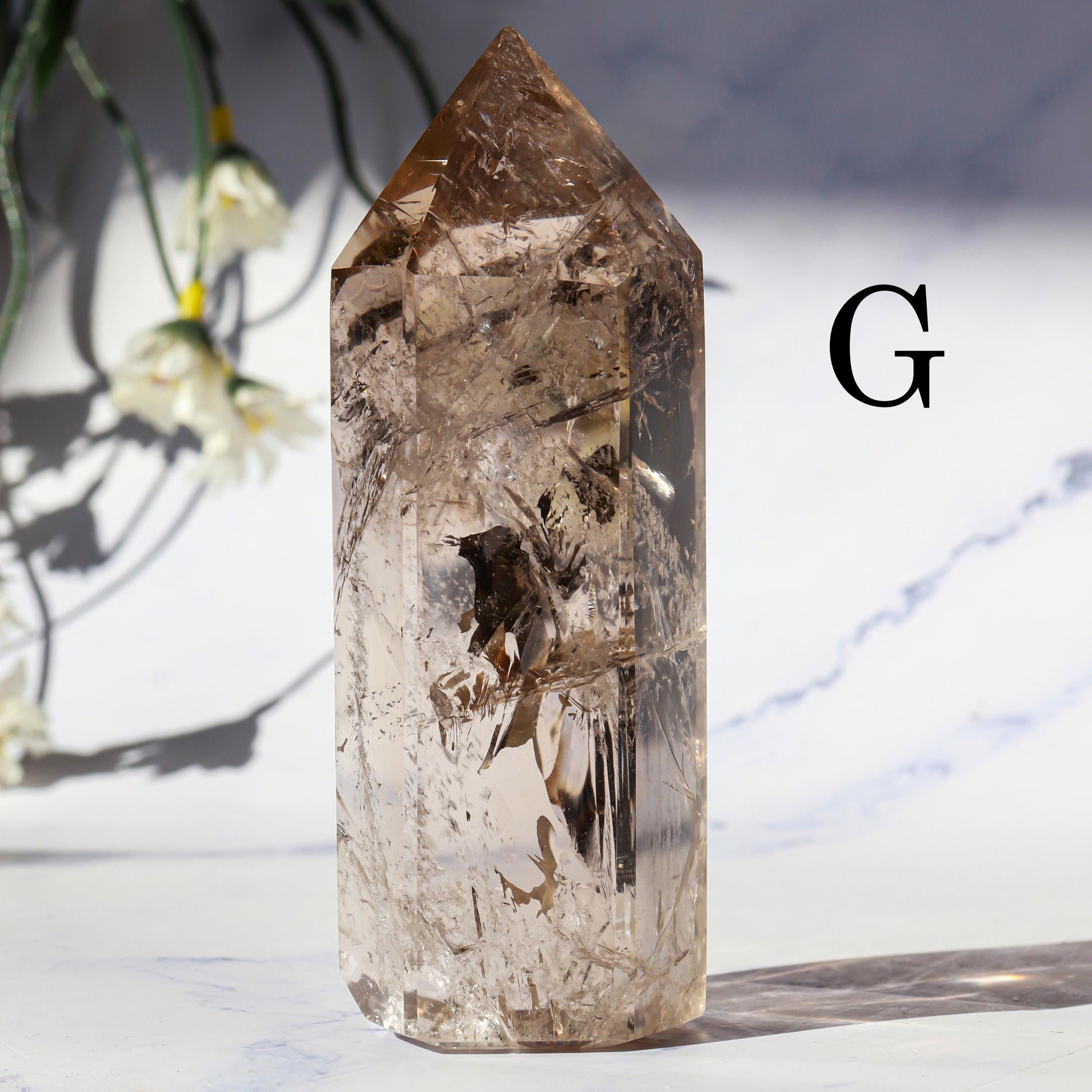 Smoky Quartz Generator | Smoky Quartz Crystal Point | Smoky Quartz Gemstone