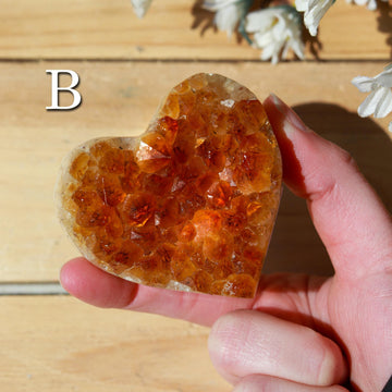 Citrine Heart Cluster, Solar Plexus Chakra, Ethically Sourced - PICK YOUR OWN