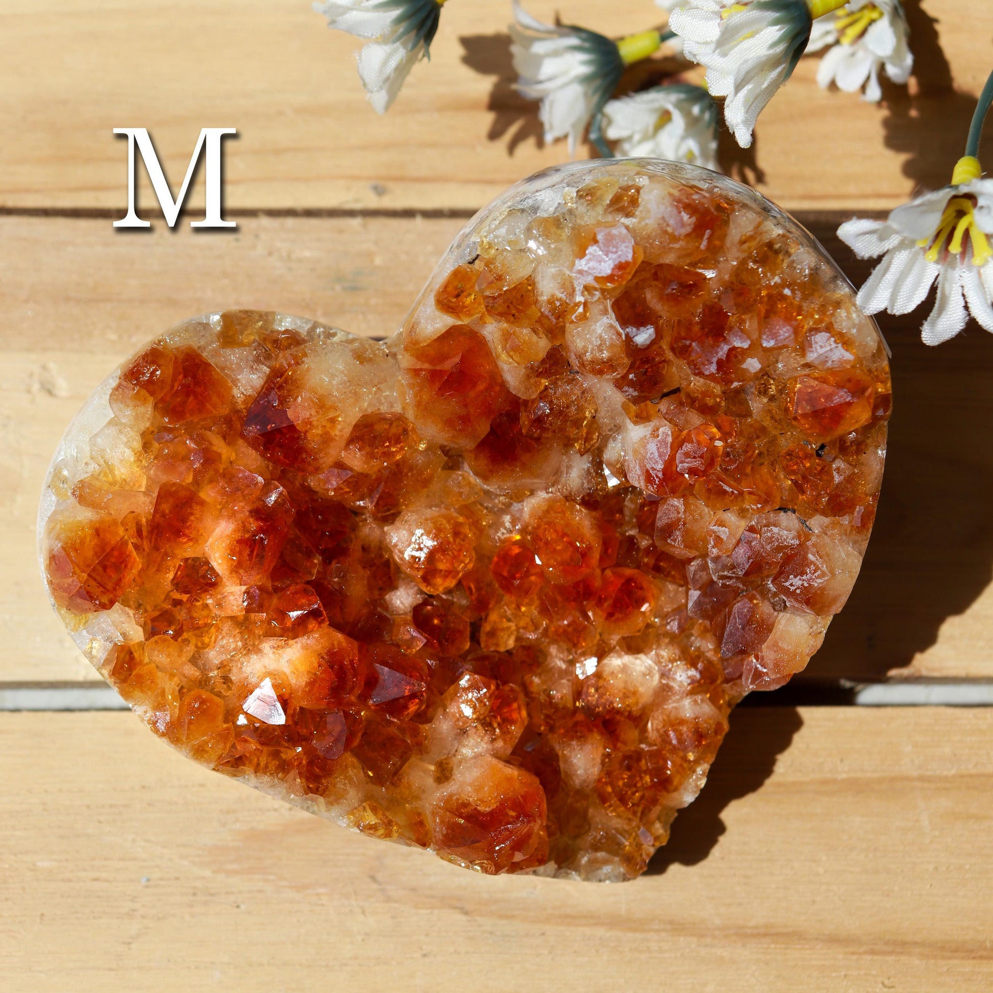 Citrine Heart Cluster, Solar Plexus Chakra, Ethically Sourced - PICK YOUR OWN
