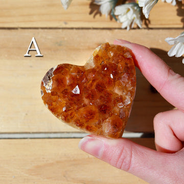 Citrine Heart Cluster, Solar Plexus Chakra, Ethically Sourced - PICK YOUR OWN