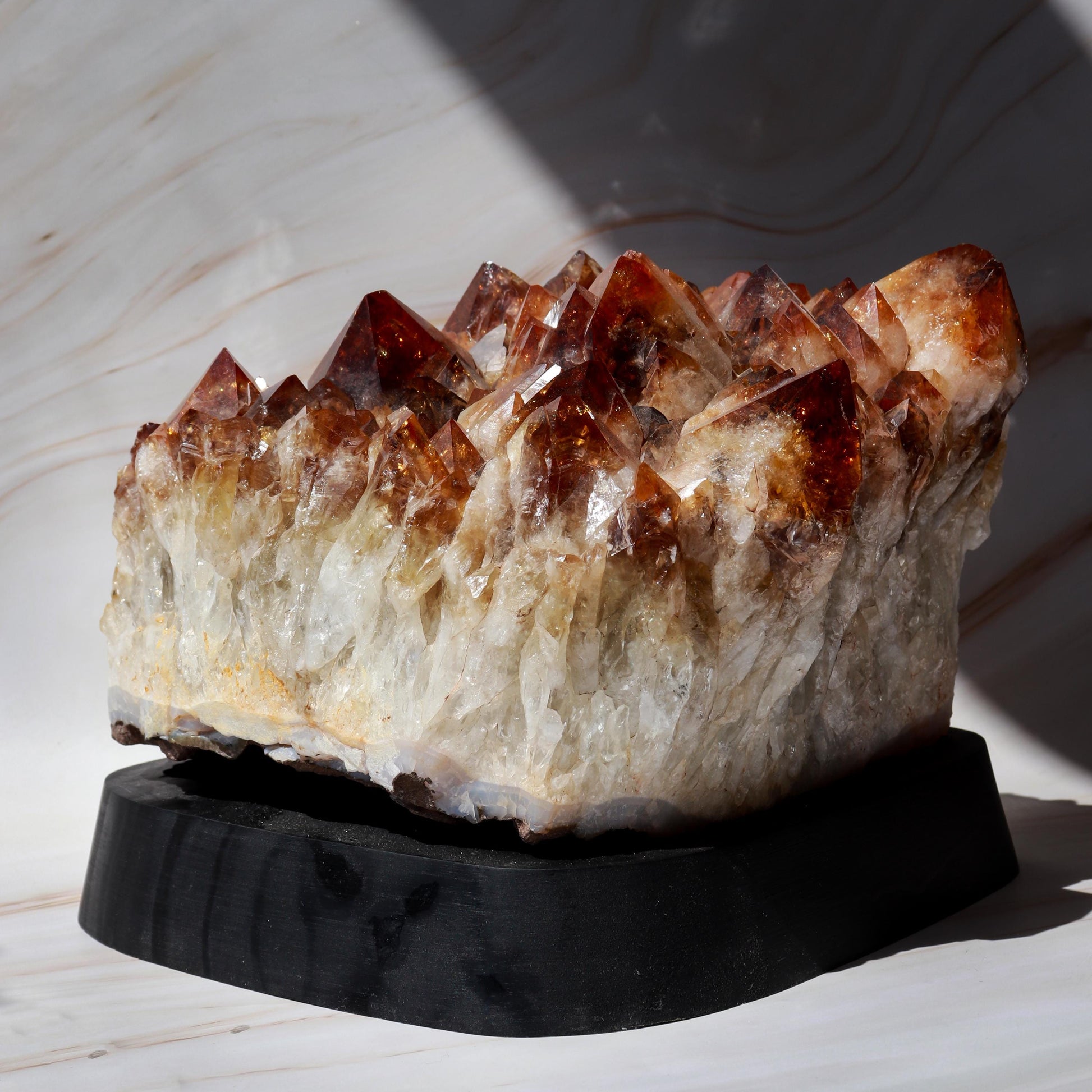 Huge Grade A Citrine Cluster, Crystal on Wooden Base, Ethically Sourced - PICK YOUR OWN