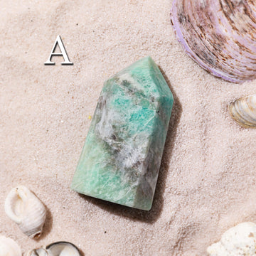 Shimmery Amazonite Towers, Natural Gemstone, Ethically Sourced, Pick your Own