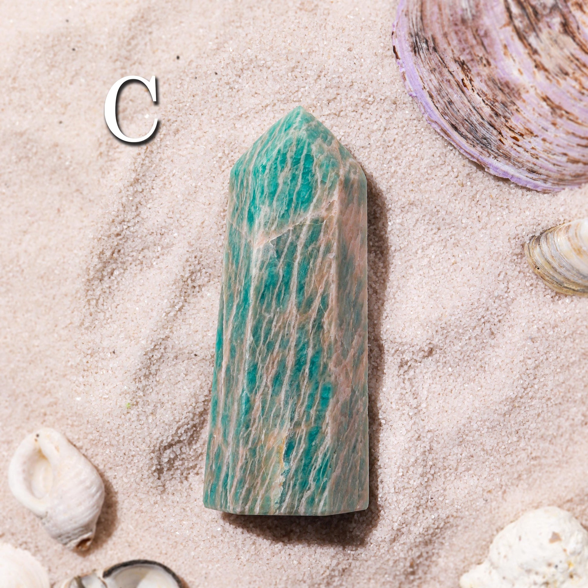 Shimmery Amazonite Towers, Natural Gemstone, Ethically Sourced, Pick your Own