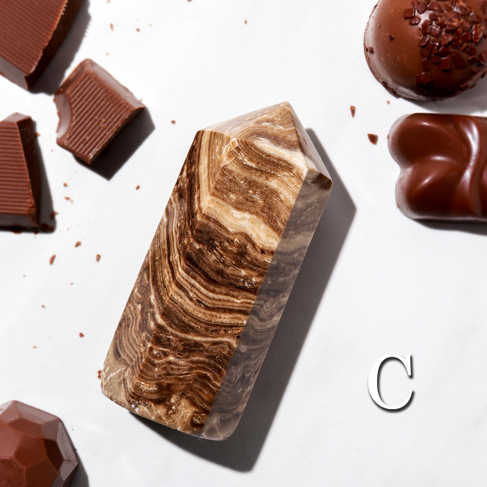 Chocolate Calcite Towers, Rare Polished Crystal, Ethically Sourced, Pick your Own